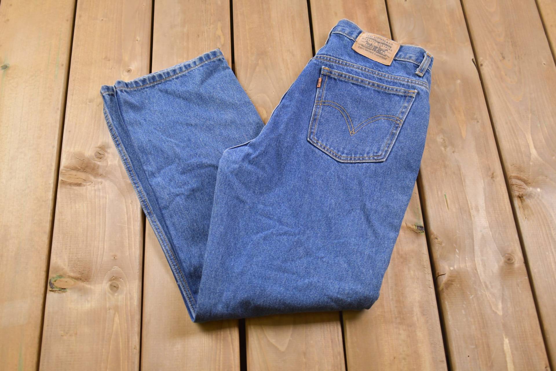 Vintage 1990S Levi's Orange Tab Jeans Größe 30 X 28/90S Washed Denim Streetwear Fashion von Lostboysvintage