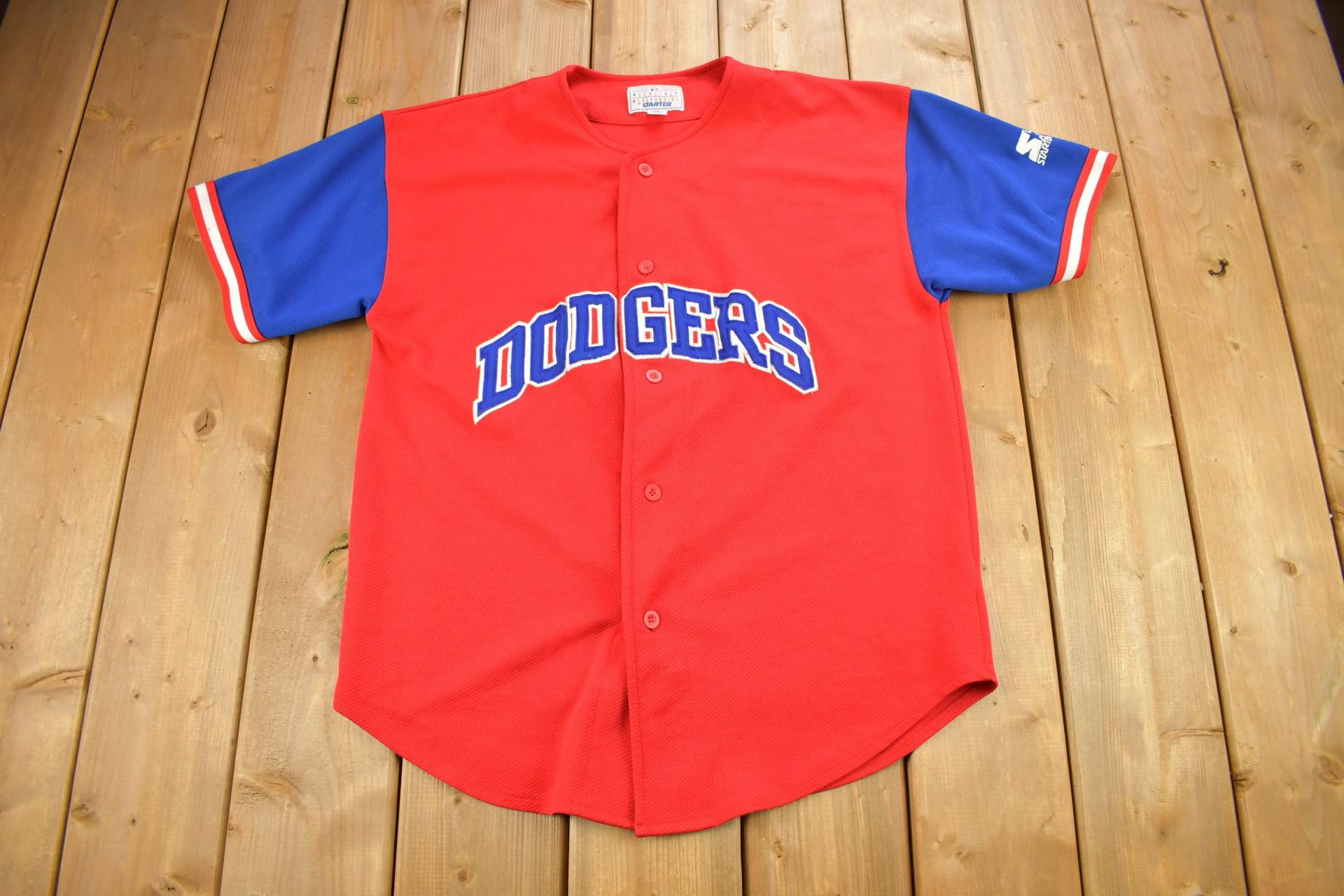 Vintage 1990S Los Angeles Dodgers Mlb Baseball Starter Trikot/90S Jersey Sportswear Patchwork Bestickt von Lostboysvintage