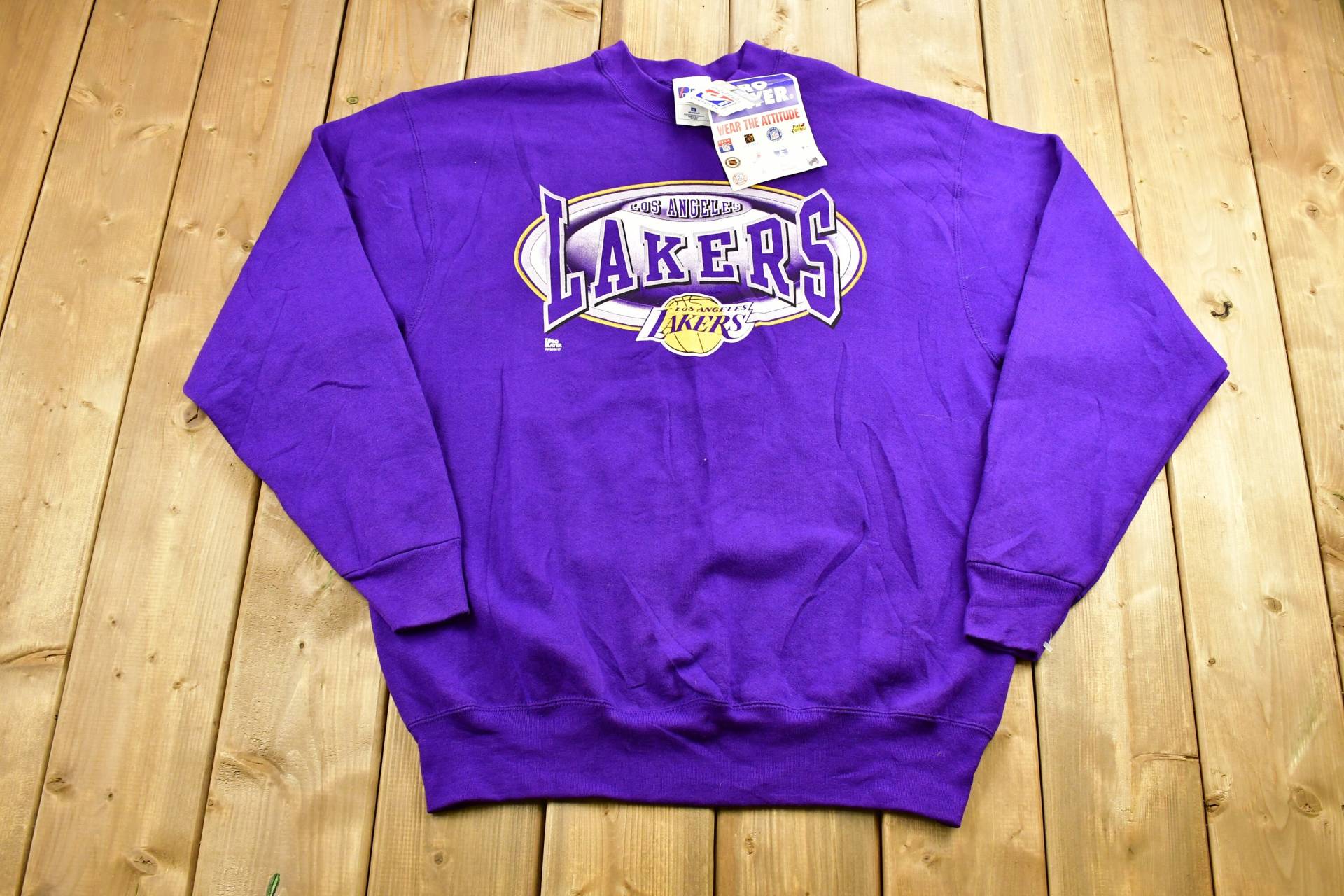 Vintage 1990Er Los Angeles Lakers Nba Pro Player Crewneck Sweatshirt Nwt/Made in Usa Basketball Sportbekleidung Athleisure Deadstock von Lostboysvintage