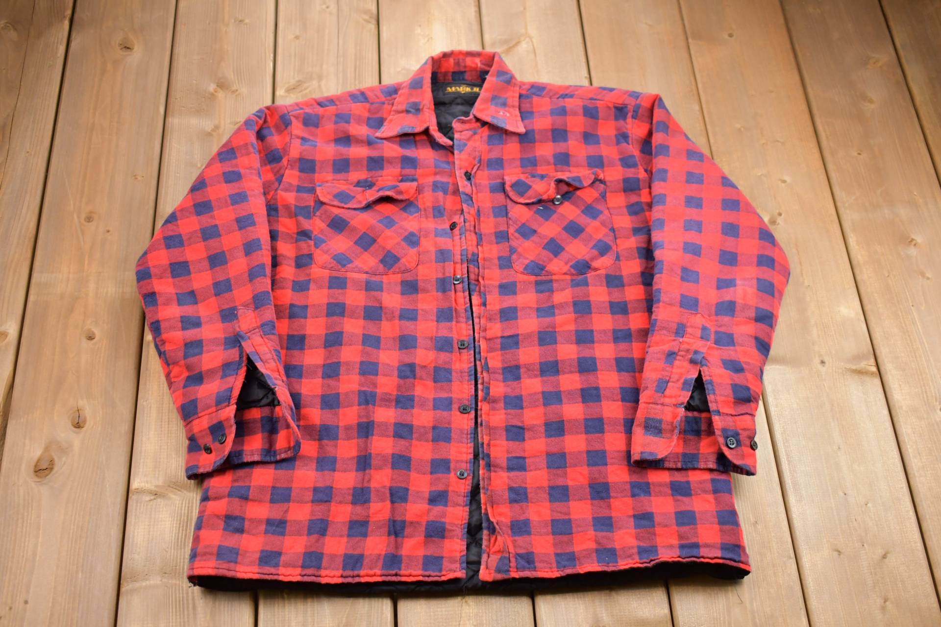 Vintage 1990Er Mark Ii Kariertes Hemd Mit Knöpfen/Jahre Button Up Flanell Freizeitkleidung Arbeitskleidung Muster von Lostboysvintage