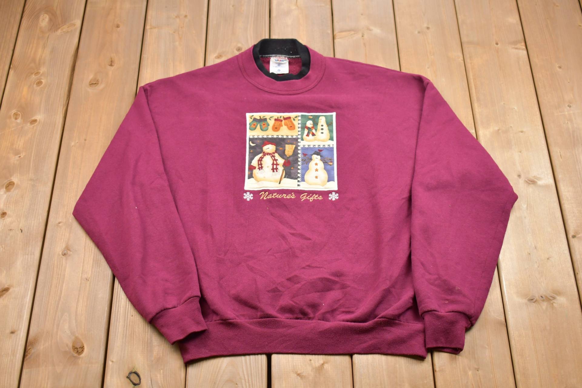 Vintage 1990Er Jahre Natures Gifts Crewneck Sweatshirt/90Er Festliche Kleidung Weihnachten Athleisure Streetwear Reisen Und Tourismus von Lostboysvintage