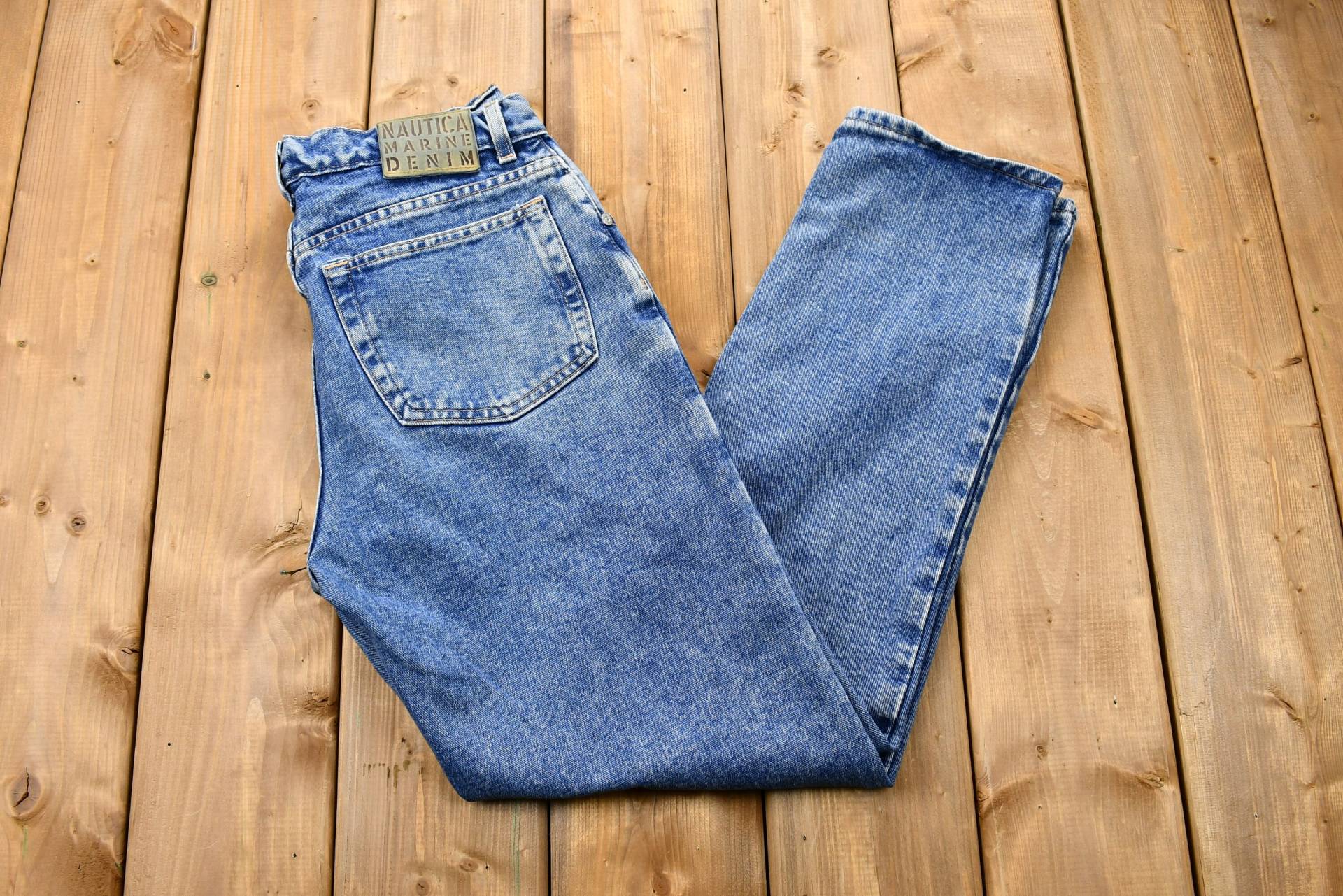 Vintage 1990Er Nautica Mid-Wash Relaxed Fit Mom Jeans/Größe 28 Streetwear Fashion Denim Bottoms Made in Canada Retro Style von Lostboysvintage