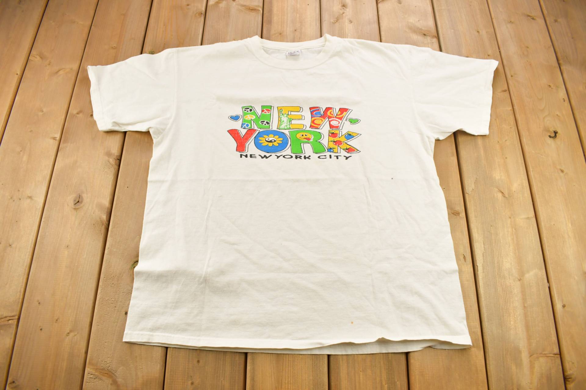 Vintage 1990Er New York City Souvenir T-Shirt/Streetwear Made in Usa Urlaubs-T-Shirt Reise-T-Shirt Single Stitch von Lostboysvintage