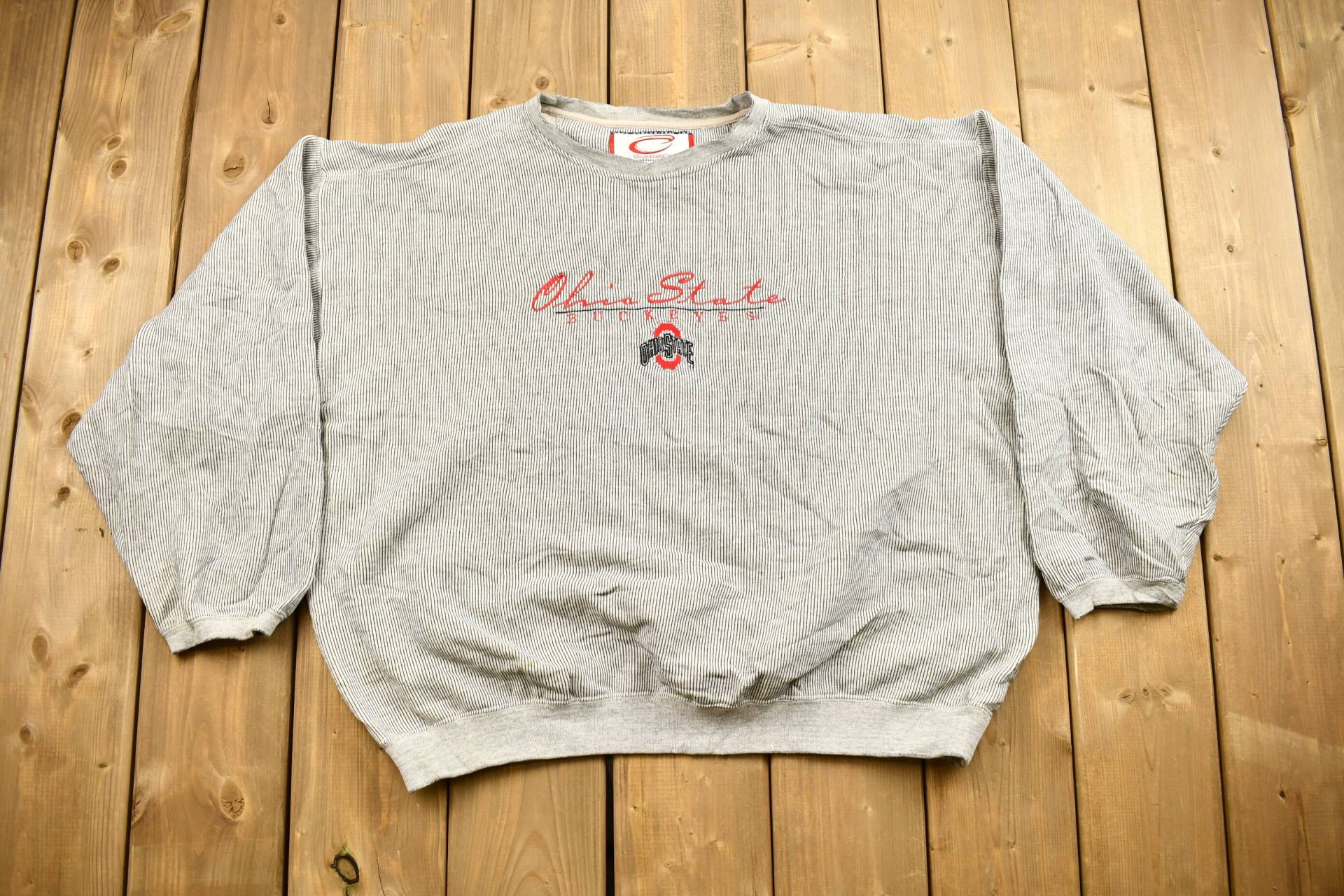 Vintage 1990Er Ohio State University Buckeyes Collegiate Crewneck/Bestickt Ncaa Sweatshirt Sportbekleidung Americana von Lostboysvintage