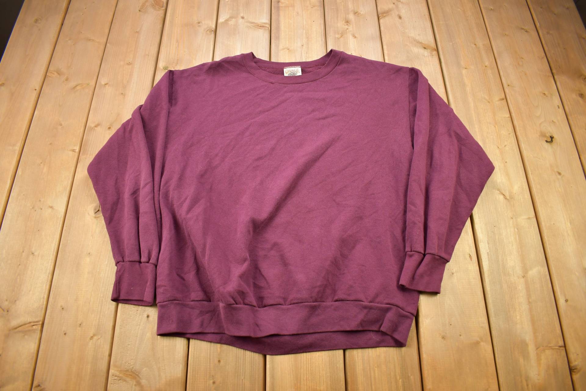 Vintage 1990S Osage River Blank Sweatshirt Mit Rundhalsausschnitt/90S Crewneck Made in Usa Essential Streetwear von Lostboysvintage