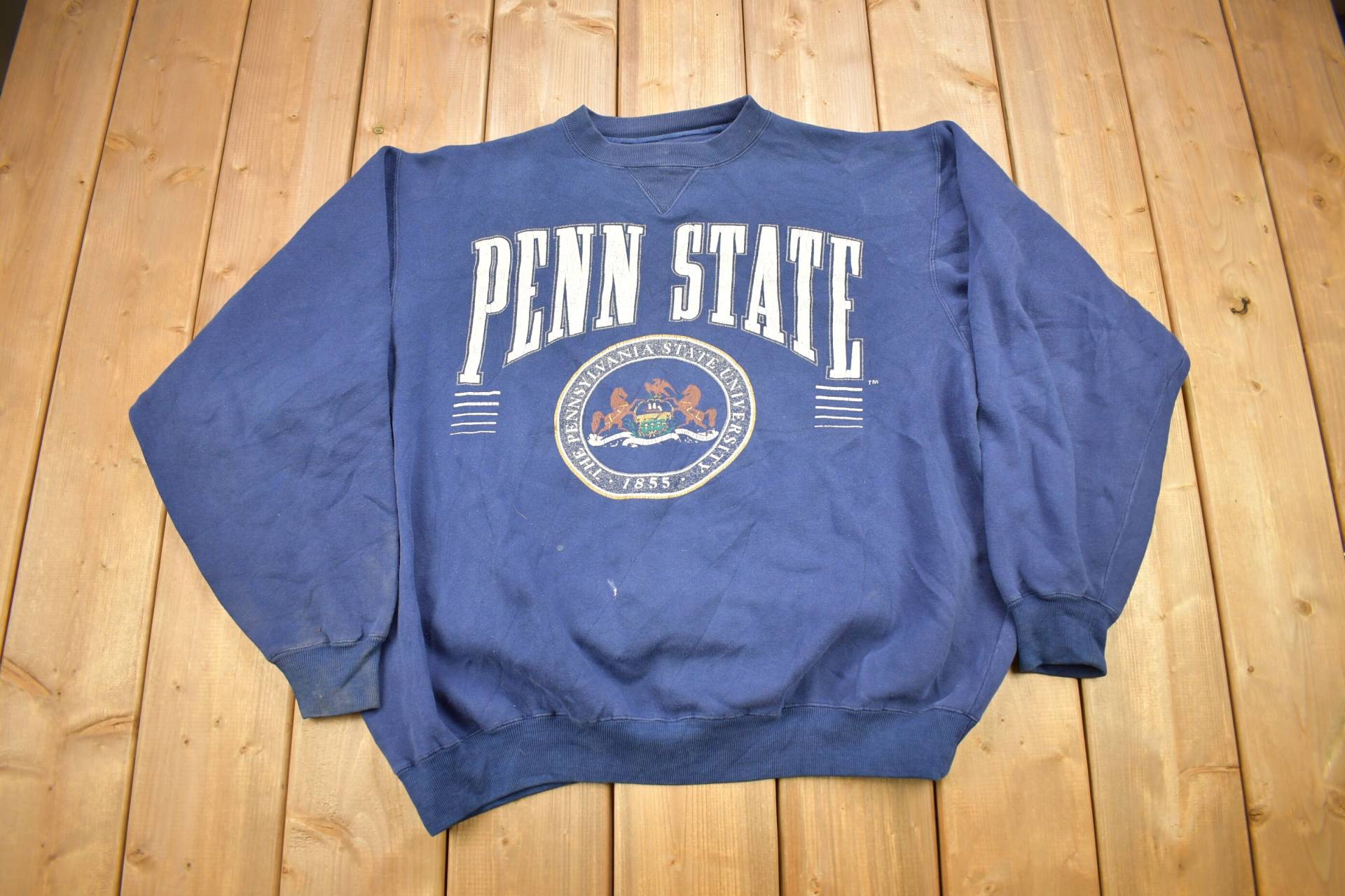 Vintage 1990S Penn State College Pullover Mit Rundhalsausschnitt/Größe Xl Sportswear Americana Vintage 1990S Penn State College Pullover Mit Rundhalsausschnitt/Größe Xl Sportswear Americana von Lostboysvintage