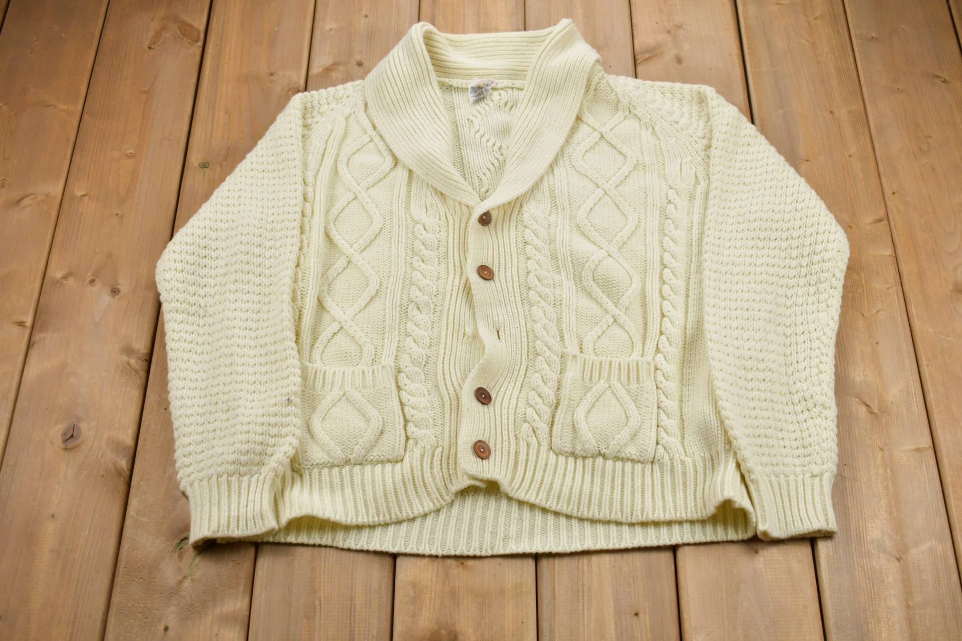 Vintage 1990S Sportswear Revere Strickpullover/90S Cardigan Musterpullover Outdoor Handstrick Vintage 1990S Sportswear Revere Strickpullover/90S Cardigan Musterpullover Outdoor Handstrick von Lostboysvintage