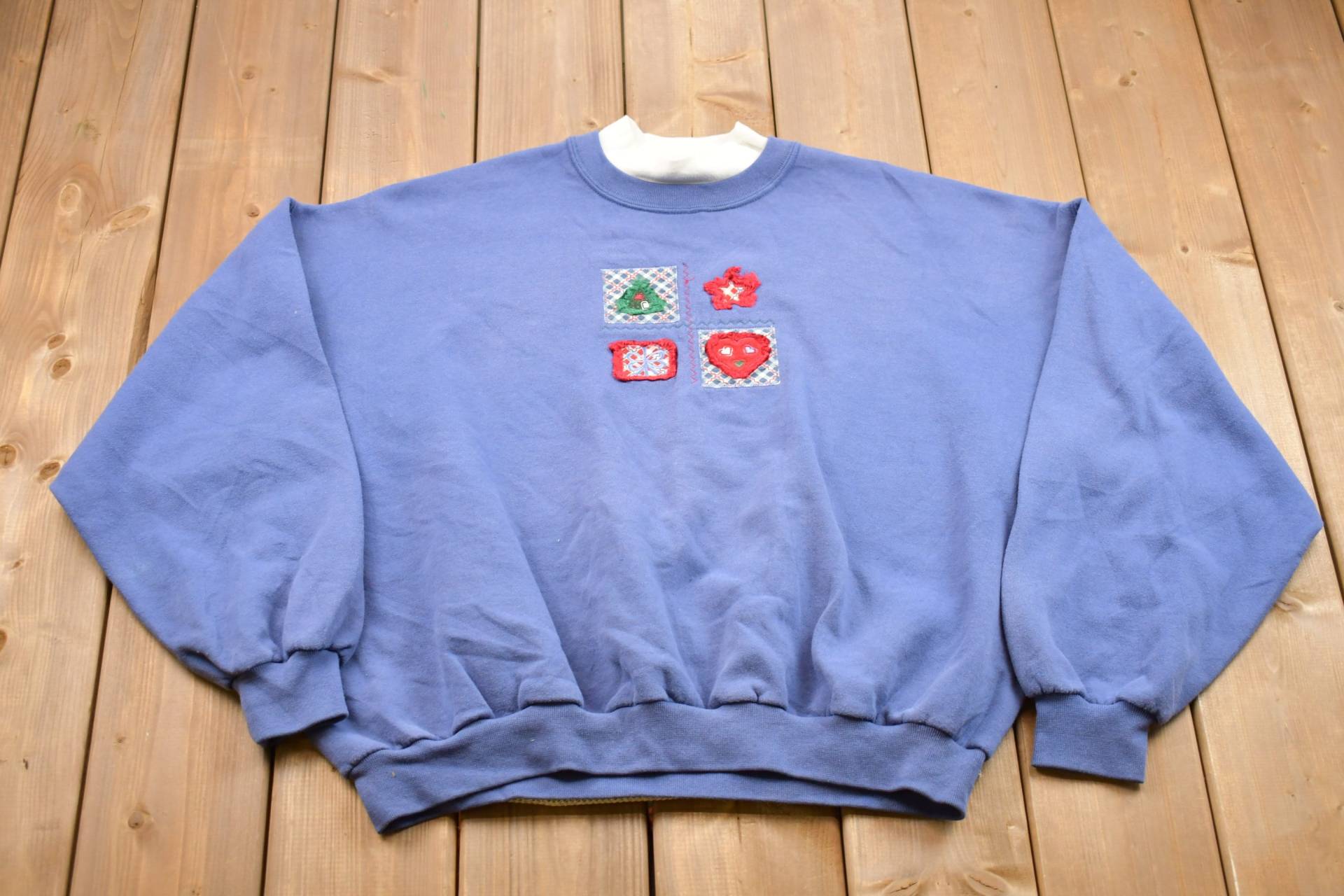 Vintage 1990Er Pleasant Shade Heart Floral Besticktes Crewneck Sweatshirt/90Er Souvenir Athleisure Streetwear von Lostboysvintage