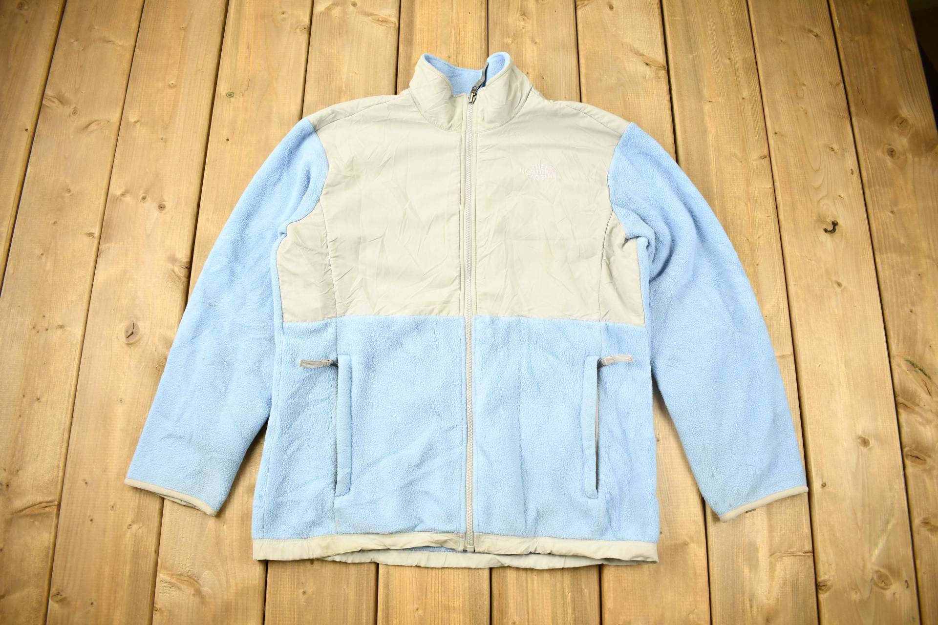 Vintage 1990S The North Face Denali Fleece Mädchen Pullover/Baby Blau Naturbursche Color Block Streetwear Athleisure Wandern von Lostboysvintage
