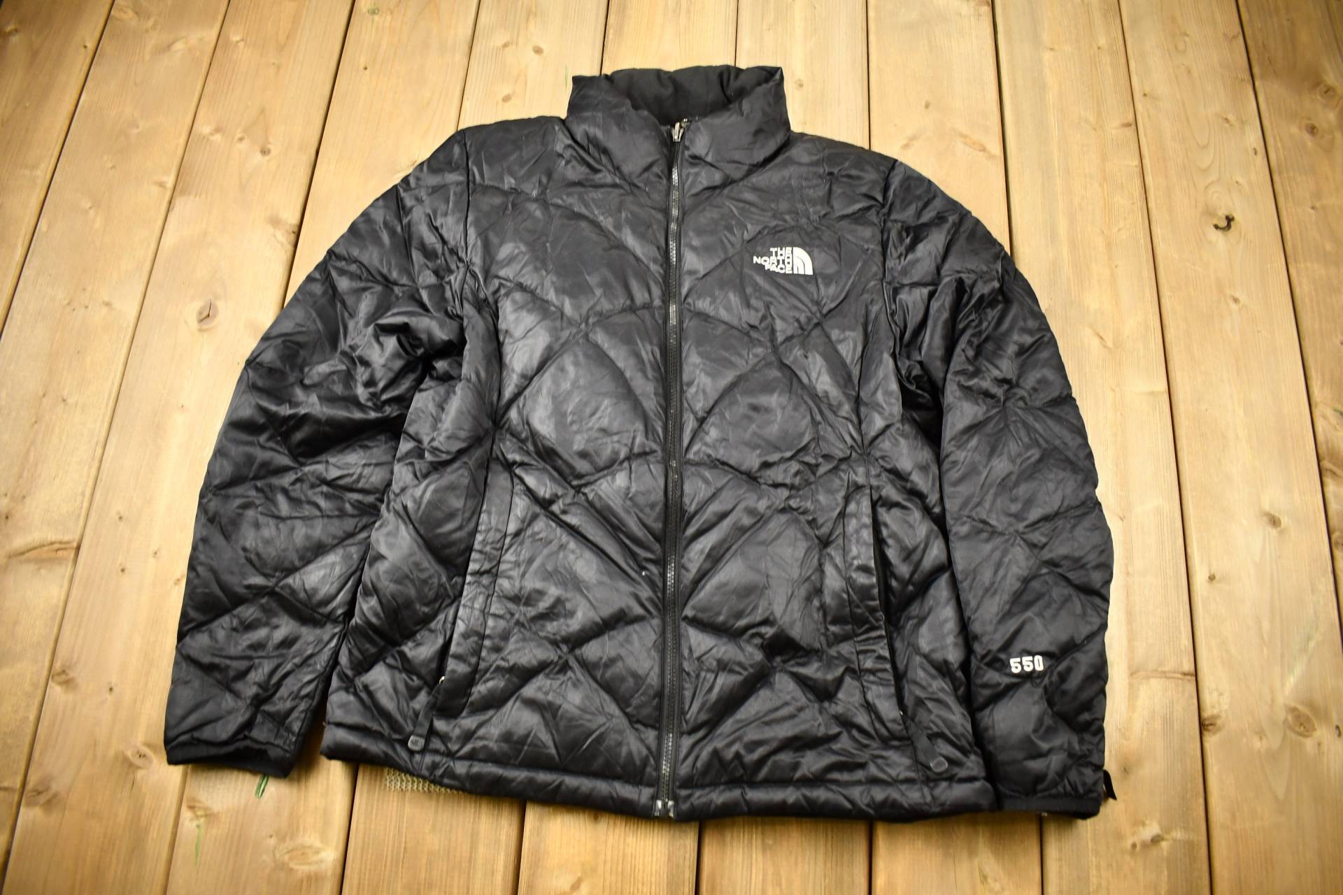 Vintage 1990S The North Face Women's 550 Schwarze Steppjacke/Gänsedaunen Füllung Bubble Jacke Winter Streetwear Tnf von Lostboysvintage