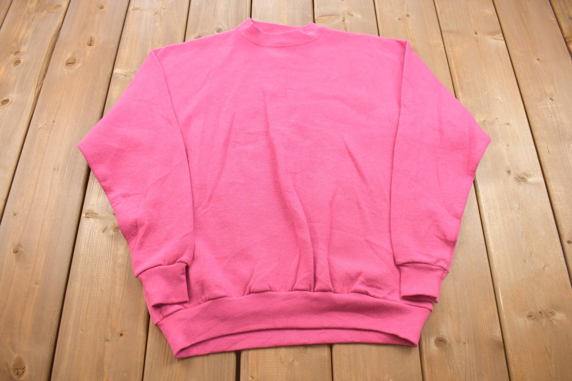 Vintage 1990S Tultex Blank Rosa Rundhals-Sweatshirt/90S Crewneck Frauen Essential Streetwear von Lostboysvintage