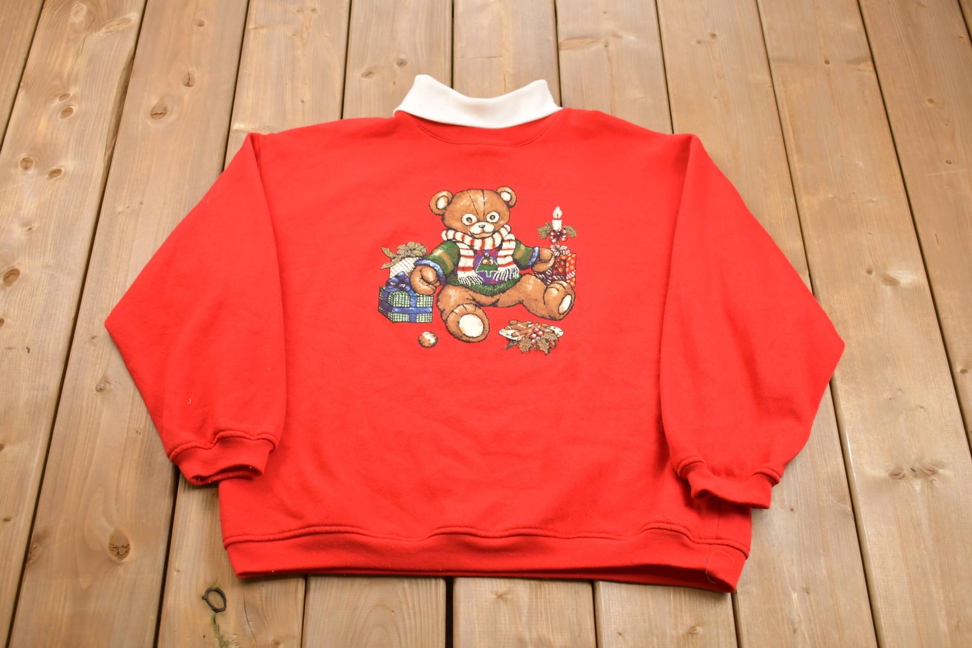 Vintage 1990S Weihnachten Teddybär Rundhalsausschnitt/Made in Usa 90S Crewneck Tiere Sweatshirt American Streetwear Vintage 1990S Weihnachten Teddybär Rundhalsausschnitt/Made in Usa 90S Crewneck Tiere Sweatshirt American Streetwear von Lostboysvintage
