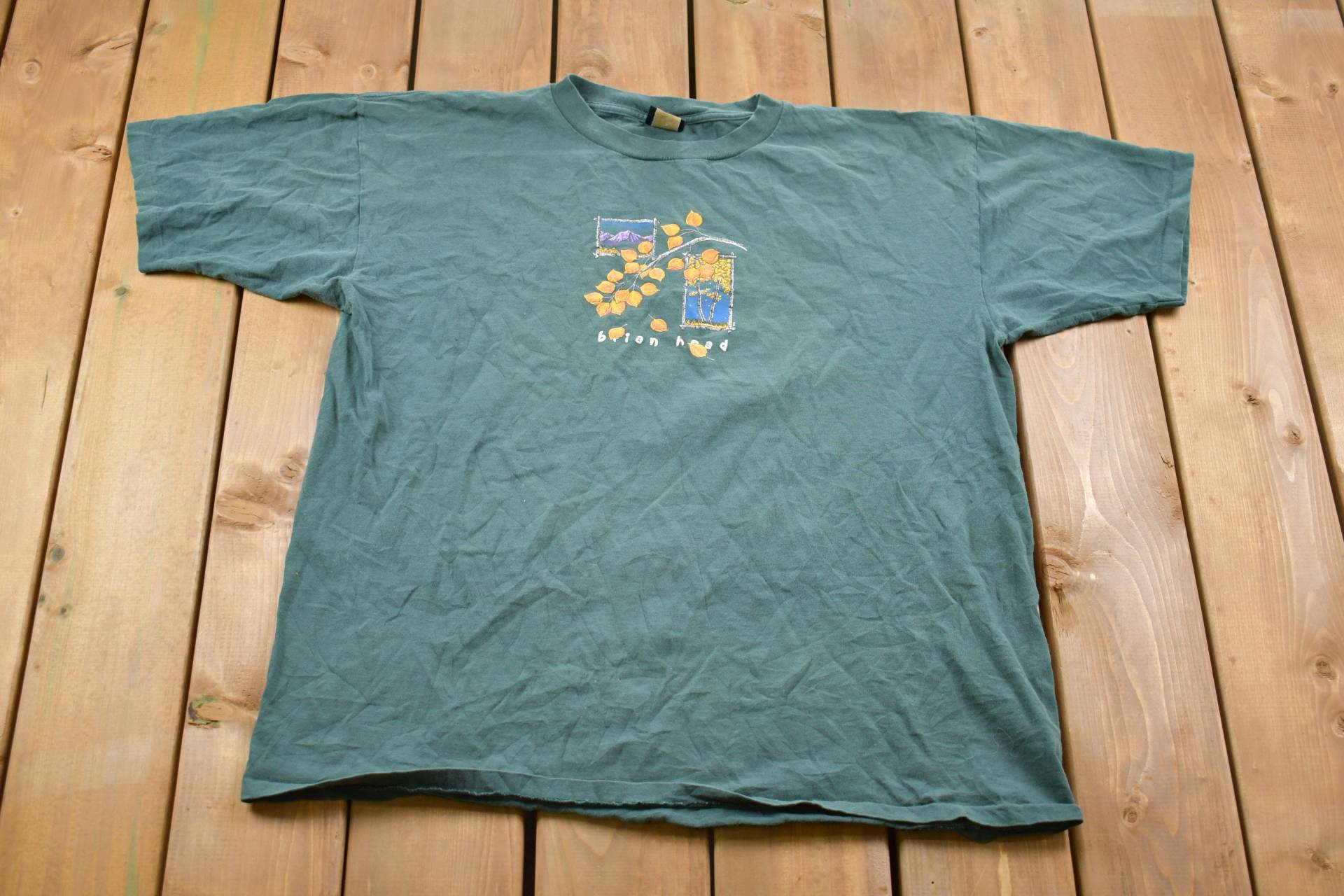 Vintage 1990Er Brian Head Prairie Mountain T-Shirt/Made in Usa Streetwear Retro Style Single Stitch Grünes von Lostboysvintage