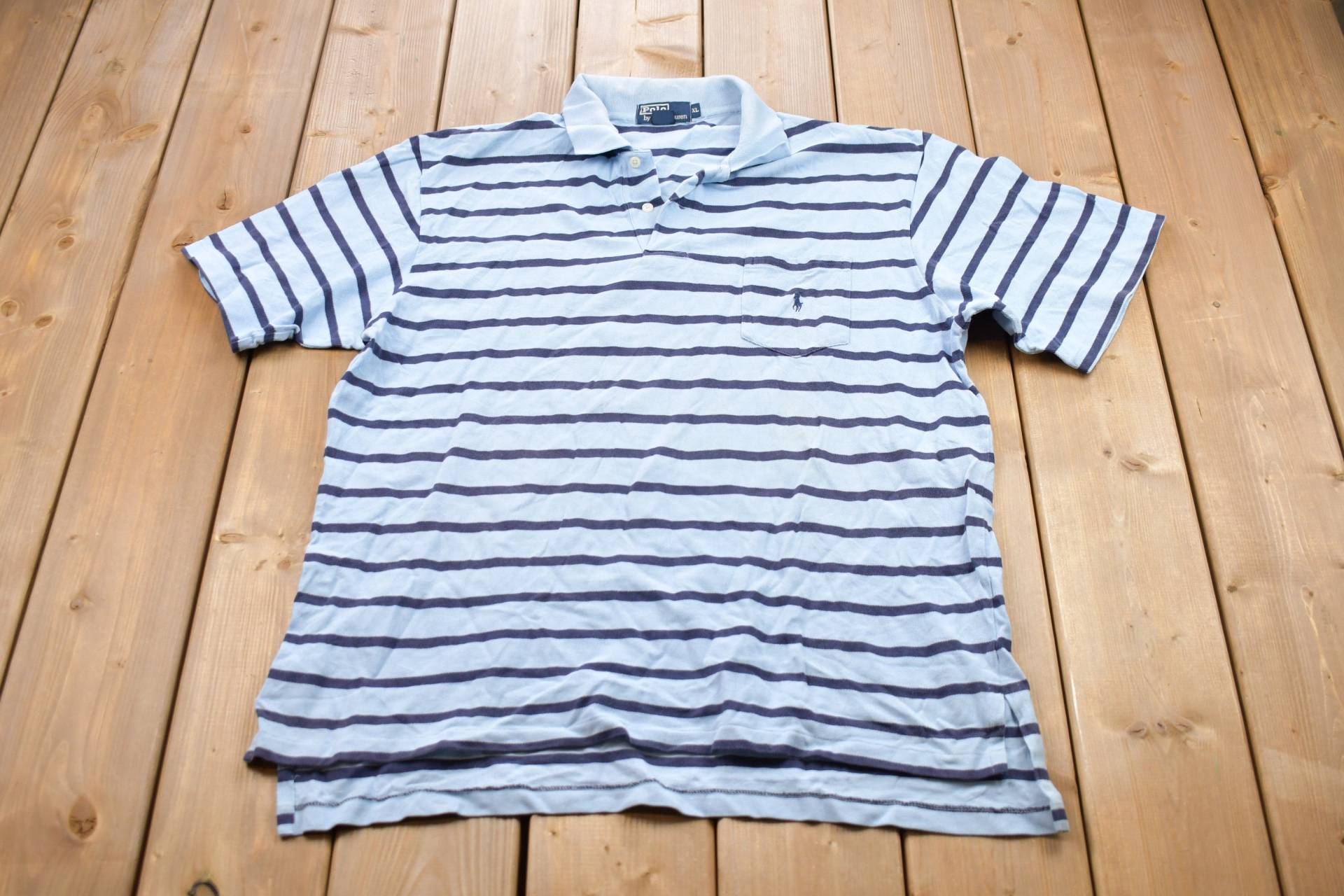 Vintage 1990Er Polo Ralph Lauren Gestreiftes Hemd/Grafik 80Er 90Er Streetwear Retro-Stil Vintage-Shirt Made in Usa von Lostboysvintage