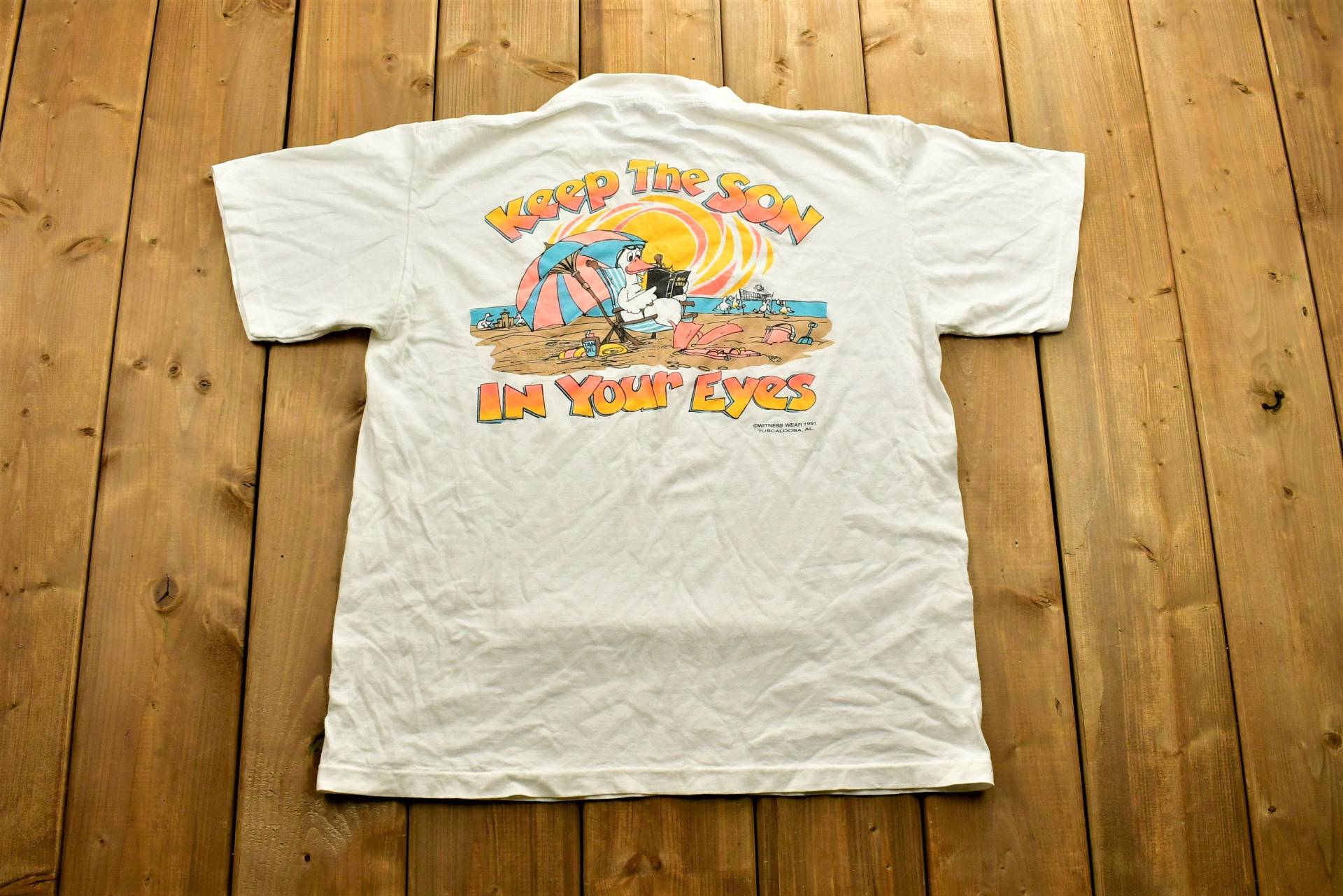 Vintage 1991 "Keep The Son in Your Eyes" T-Shirt/Tuscaloosa Alabama 90S Streetwear Made Usa Urlaub Urlaubs-T-Shirt Travel & von Lostboysvintage