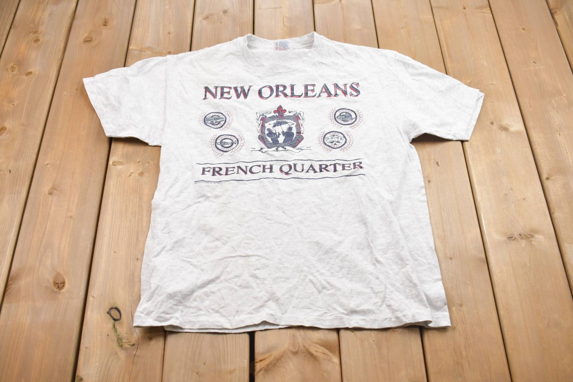 Vintage 1992 New Orleans T-Shirt/Souvenir Hanes Heavyweight Streetwear Made in Usa Urlaubs-T-Shirt Reisen & Tourismus von Lostboysvintage