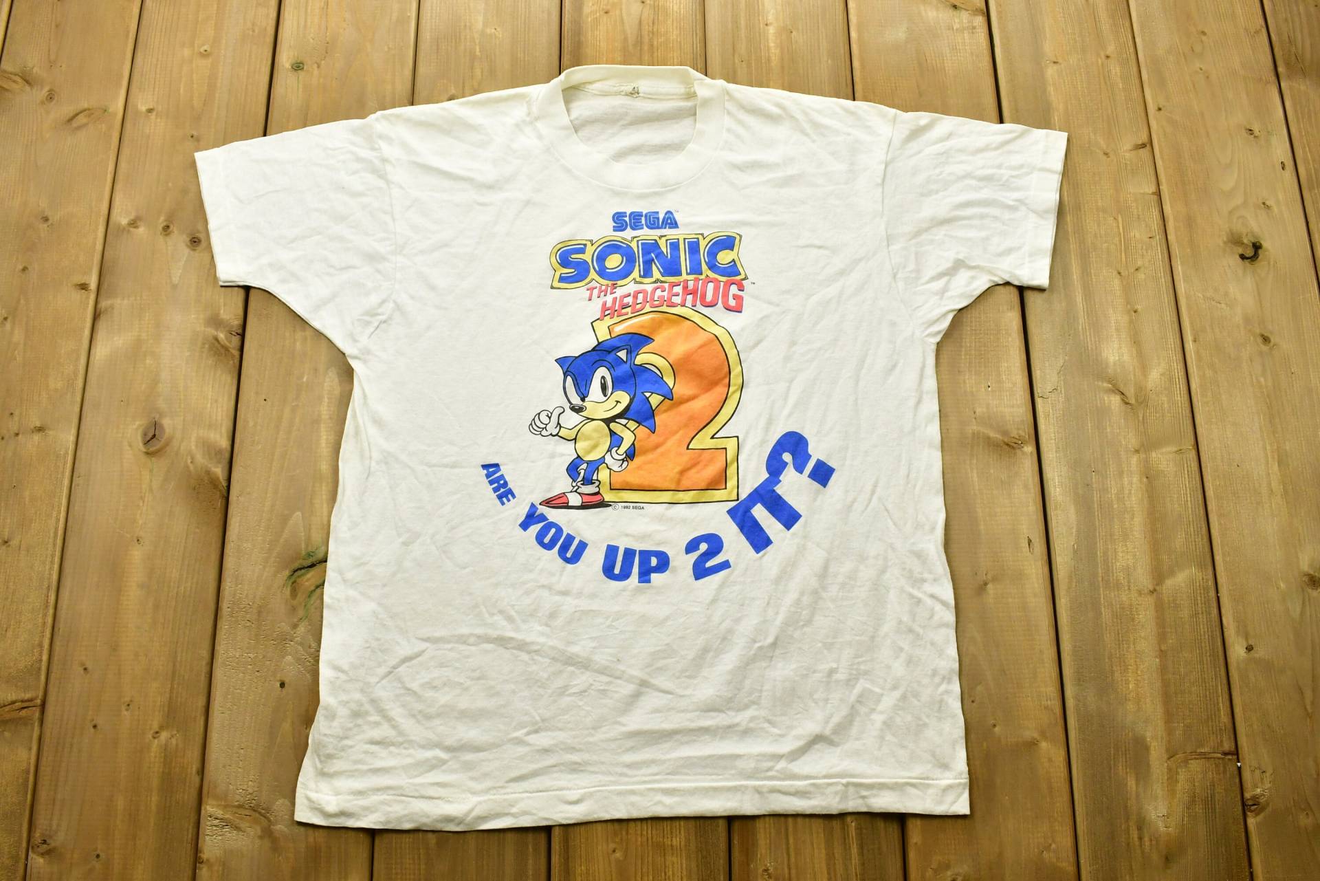 Vintage 1992 Sonic The Hedgehog Sega Promo T-Shirt/Videospiel Single Stitch Streetwear Retro Style Made in Usa von Lostboysvintage