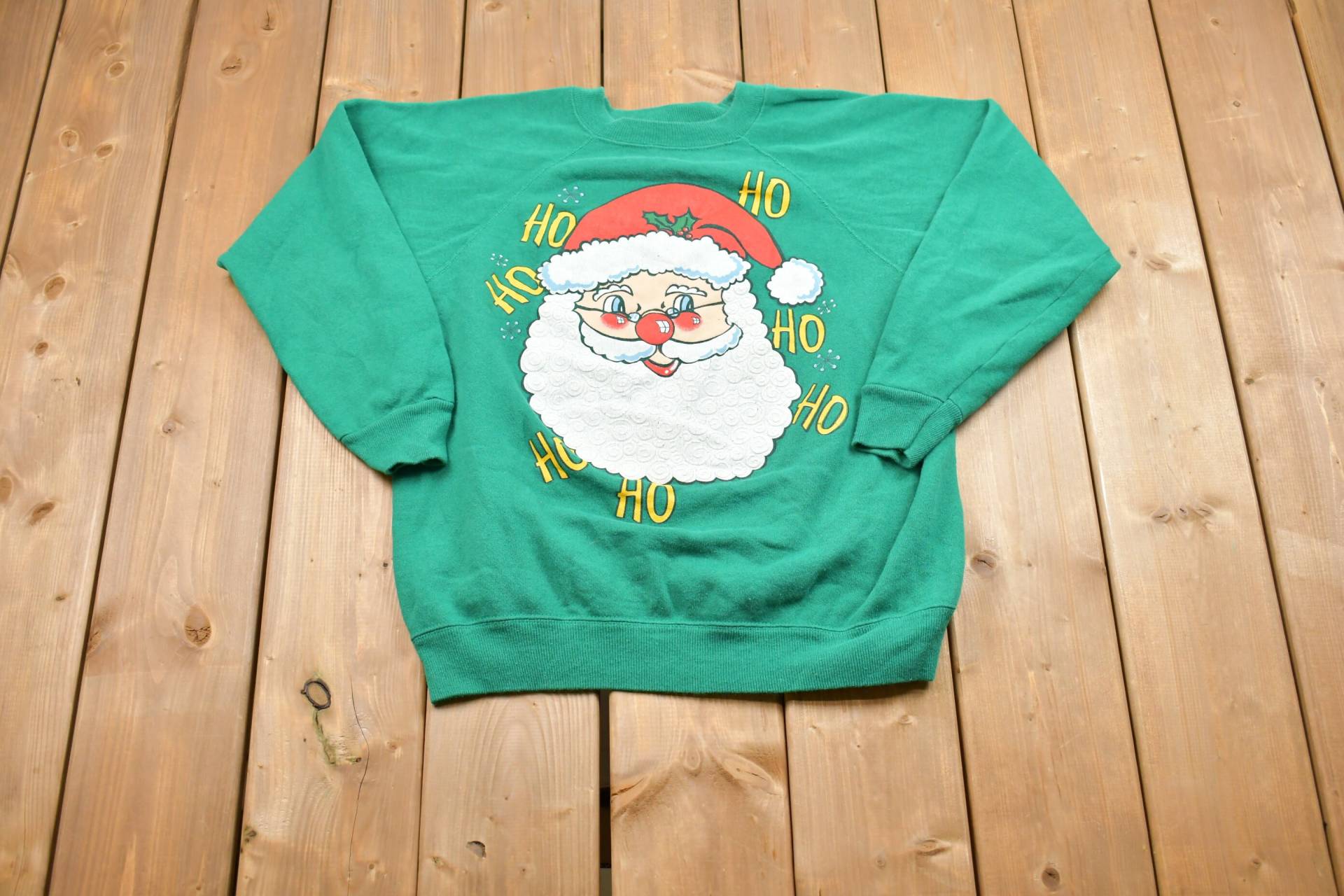 Vintage 1992 Weihnachts-Weihnachtsmann-Pullover/Hergestellt in Den Usa 90Er-Jahre-Weihnachtspullover Wintermode Festlicher Grafikdruck von Lostboysvintage