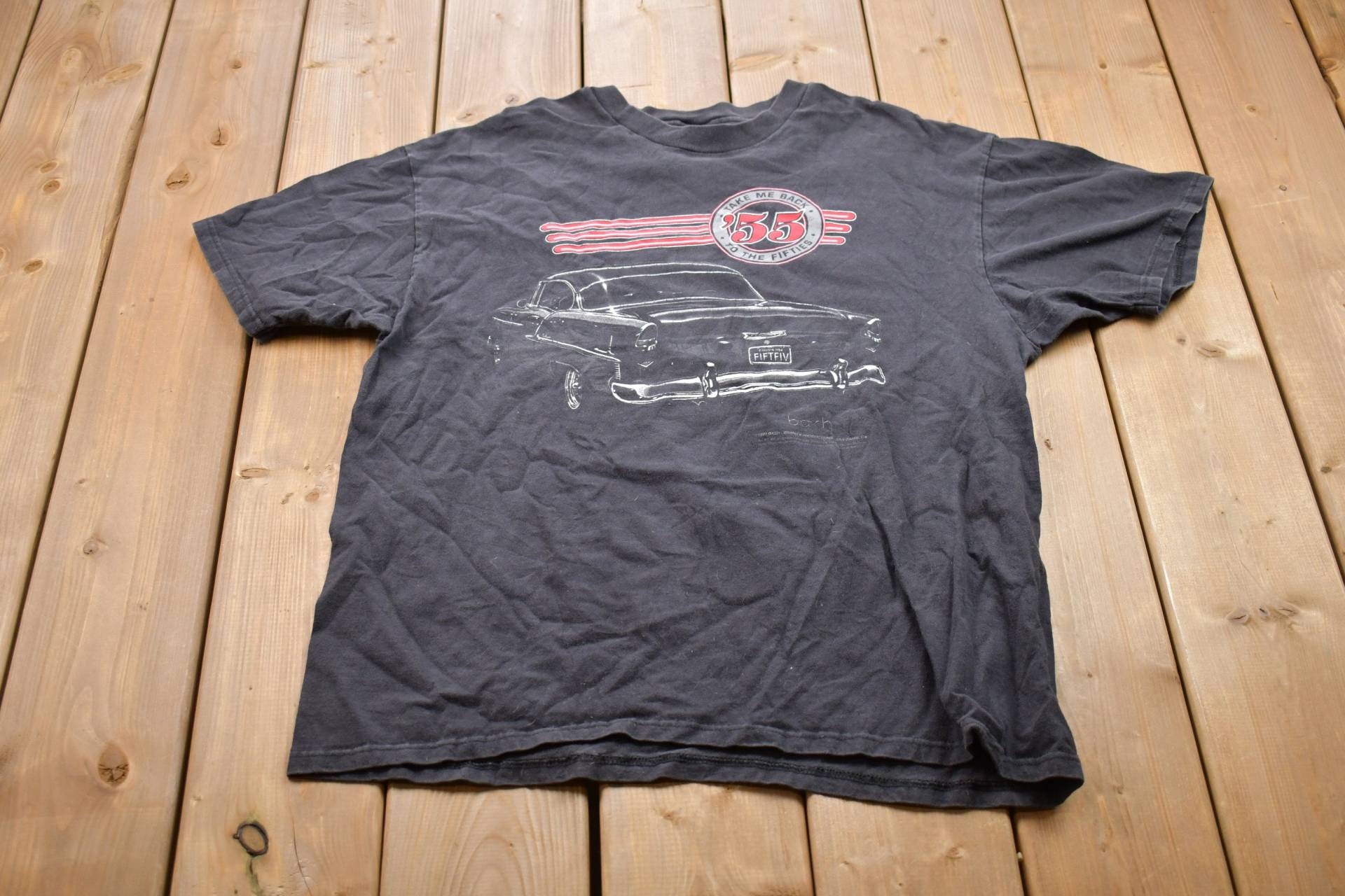 Vintage 1993 Bash Car Grafik T-Shirt/80Er 90Er Jahre Streetwear Retro Style Take Me Back To "55 Auto von Lostboysvintage