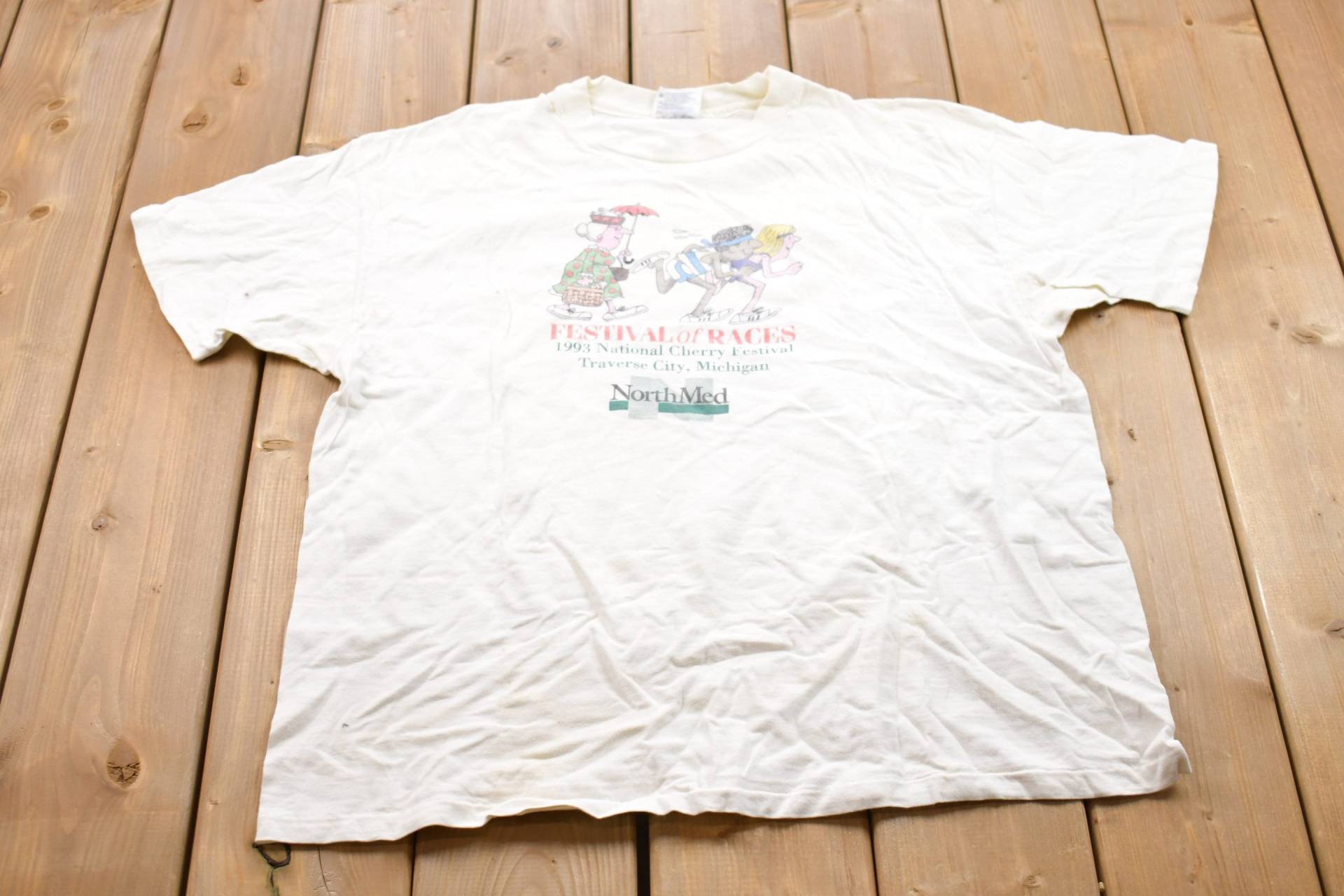 Vintage 1993 Festival Of Rassenmichigan Graphic T-Shirt/Grafik 80Er 90Er Jahre Streetwear Retro Style Einzelstich Made in Usa von Lostboysvintage