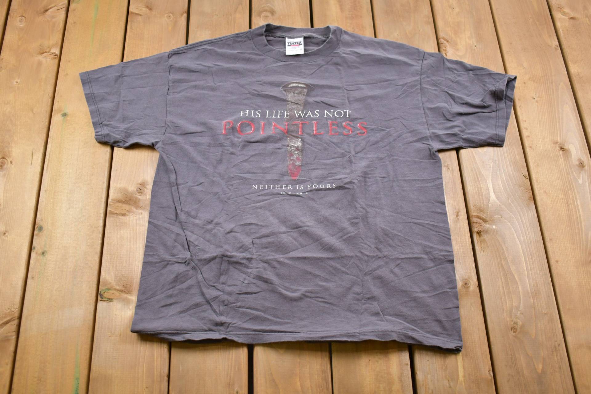 Vintage 1993 Jesus Life Not Pointless Messer Graphic T-Shirt/Grafik 80Er 90Er Jahre Streetwear Retro Style Einzelstich Made in Usa von Lostboysvintage