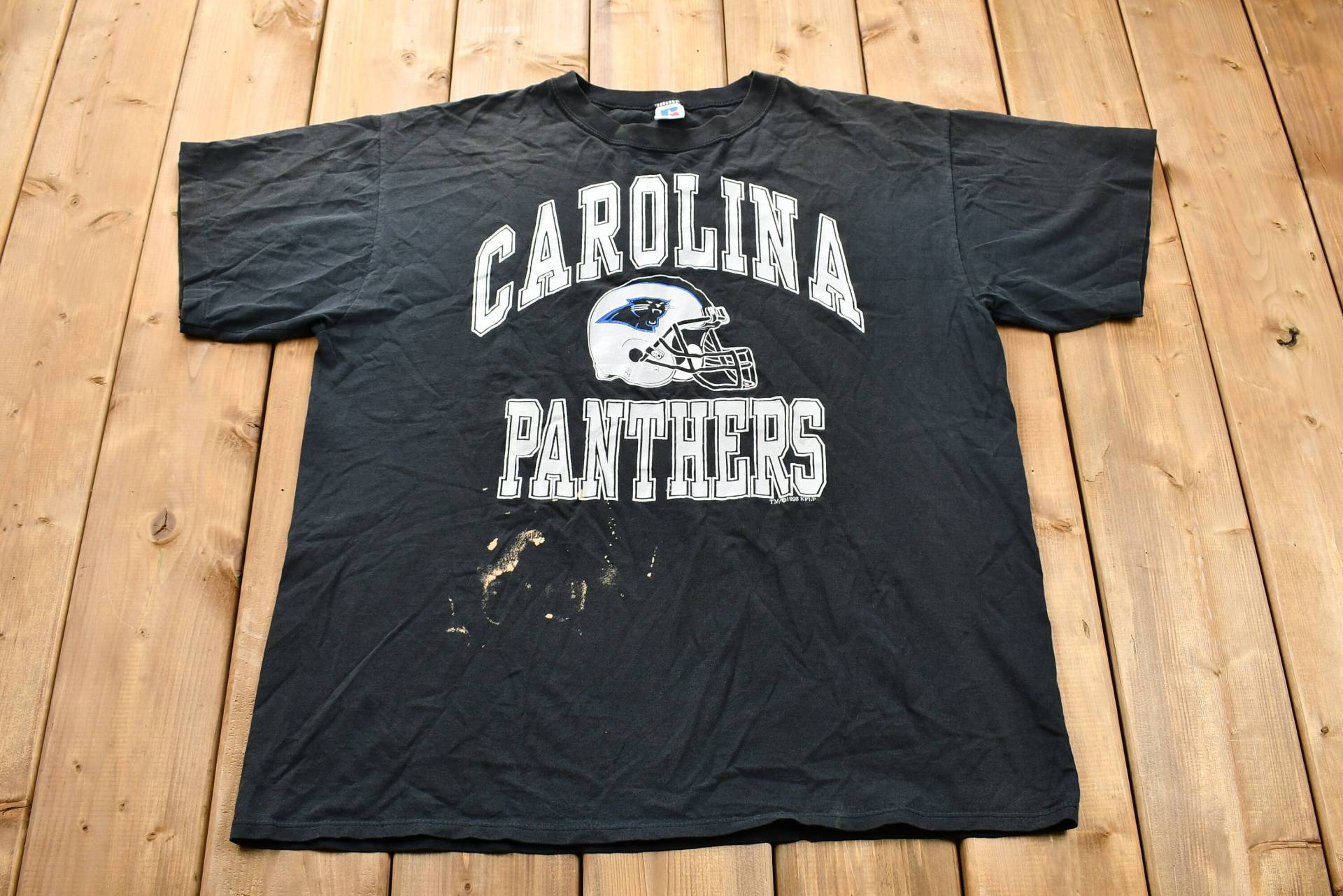 Vintage 1993 Naturally Distressed North Carolina Panthers T-Shirt/Single Stitch Nfl 90Er Jahre Streetwear Athleisure Sportbekleidung von Lostboysvintage
