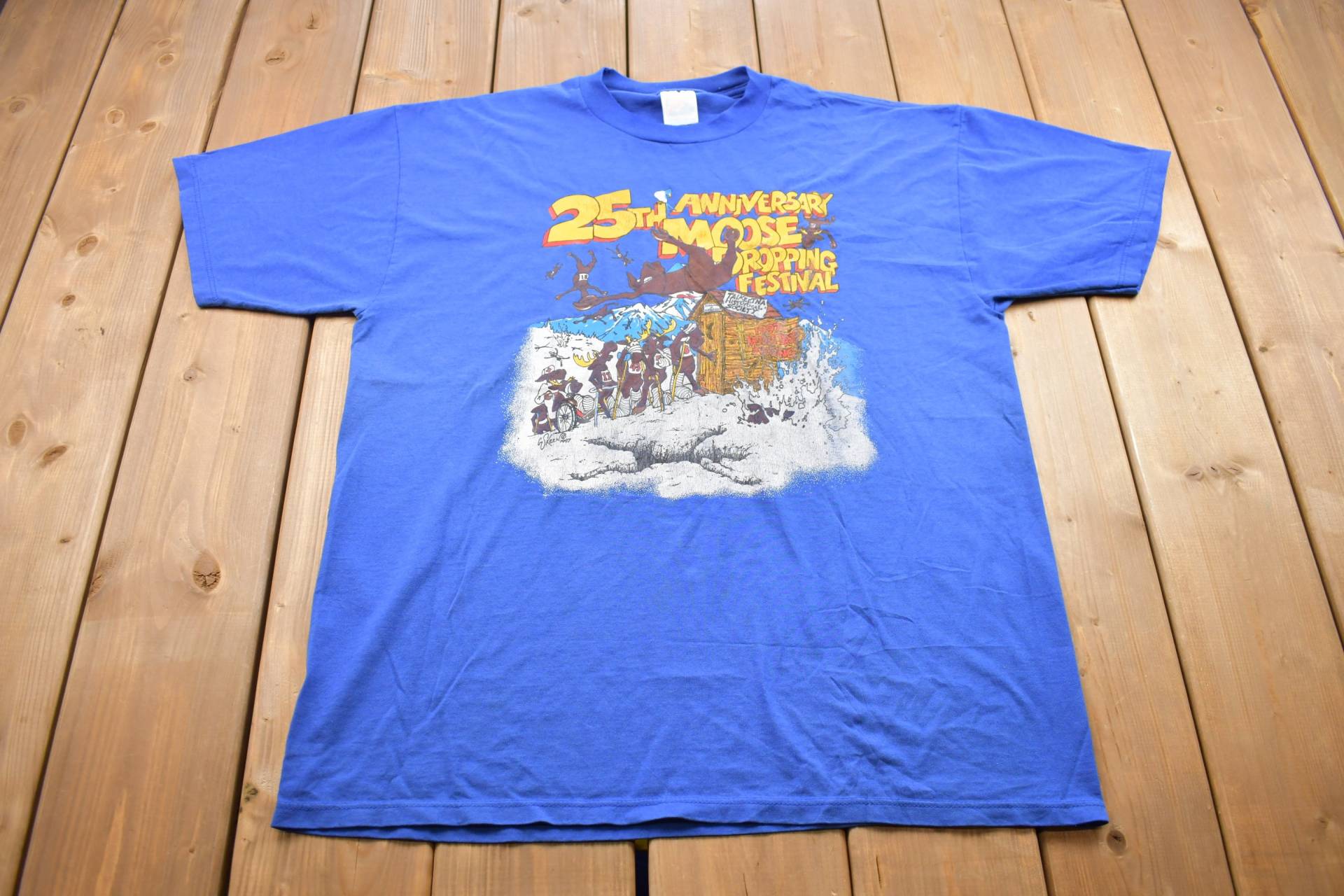 Vintage 1997 Elch Dropping Festival Graphic T Shirt/streetwear Selten Made in Usa von Lostboysvintage