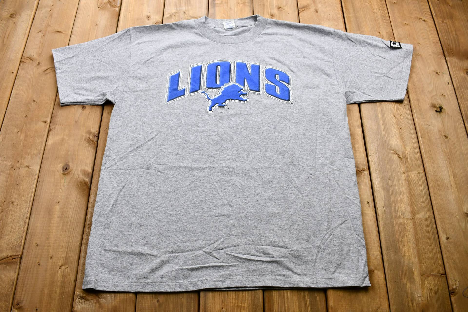 Vintage 1999 Detroit Lions T-Shirt/Single Stitch Nfl 90S Streetwear Football Athleisure Sportswear von Lostboysvintage