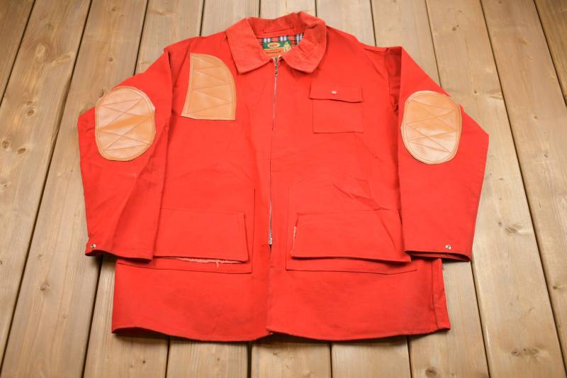 Vintage 50Er Jahre Jagdjacke Mit Innenfutter/Workwear Streetwear Made in Japan Gefütterte Jacke Ellbogenpatches Regenbekleidung von Lostboysvintage