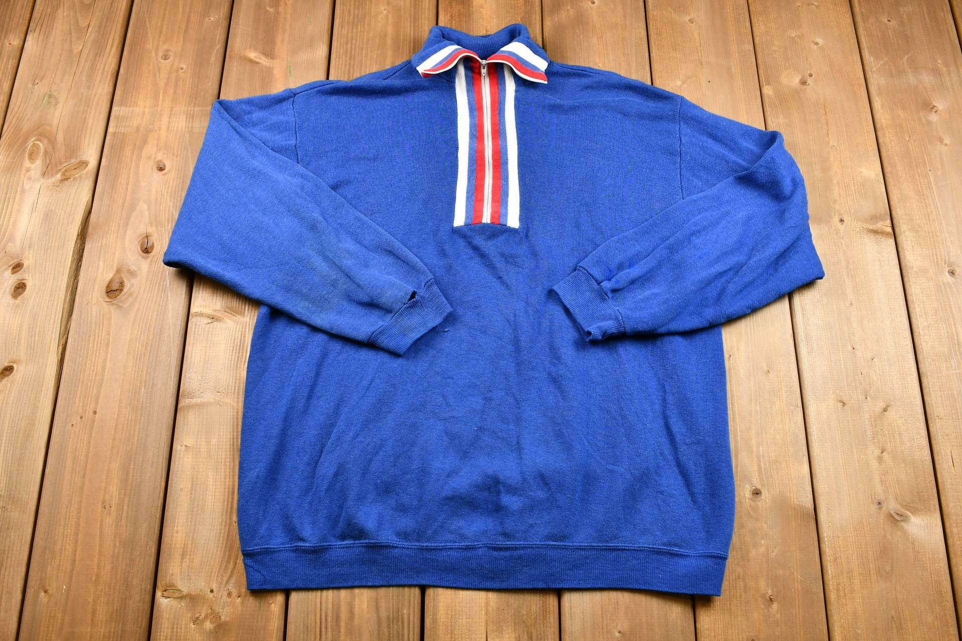 Vintage 70Er Color Block Gestreifter Pullover Mit Viertel-Zip/True Sportkleidung Athleisure 70S Fashion Talon Vintage 70Er Color Block Gestreifter Pullover Mit Viertel-Zip/True Sportkleidung Athleisure 70S Fashion Talon von Lostboysvintage
