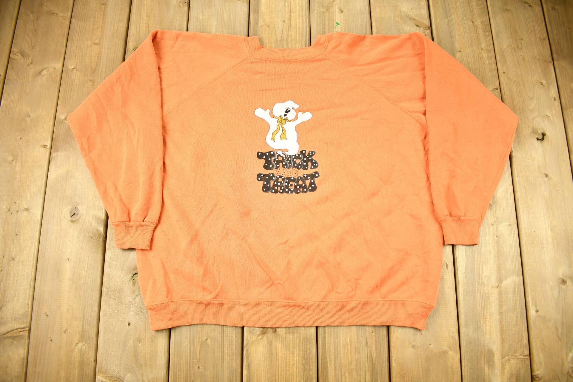 Vintage 80Er Halloween Raglan Sweatshirt/90Er Jahre Pullover Souvenir Athleisure Gruseliges Oranges Vintage 80Er Halloween Raglan Sweatshirt/90Er Jahre Pullover Souvenir Athleisure Gruseliges Oranges von Lostboysvintage