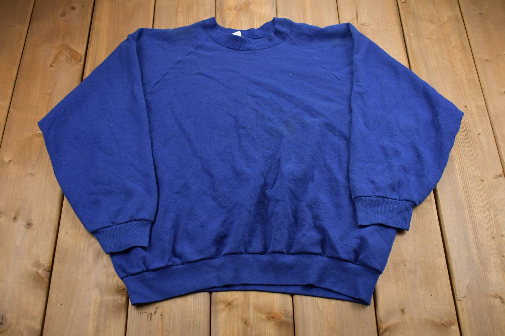 Vintage 1980Er Basic Raglan Crewneck Sweatshirt/80Er Souvenir Athleisure Streetwear Fruit Of The Loom Made in Usa von Lostboysvintage