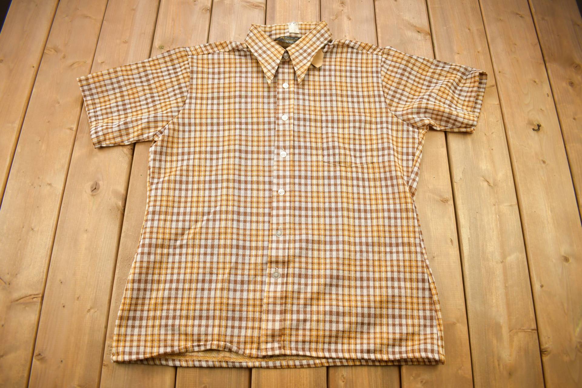 Vintage 80Er Jahre Deadstock Town Craft Jc Penney Flanellhemd/1980Er Button Up Flanell Kariertes von Lostboysvintage