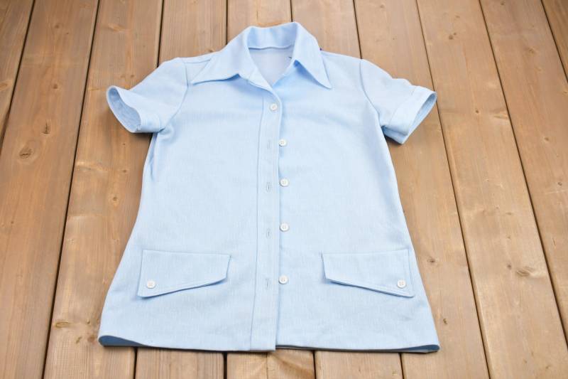 Vintage 80Er Jahre Kurzarm Hemd/Bluse Freizeithemd Formelles von Lostboysvintage