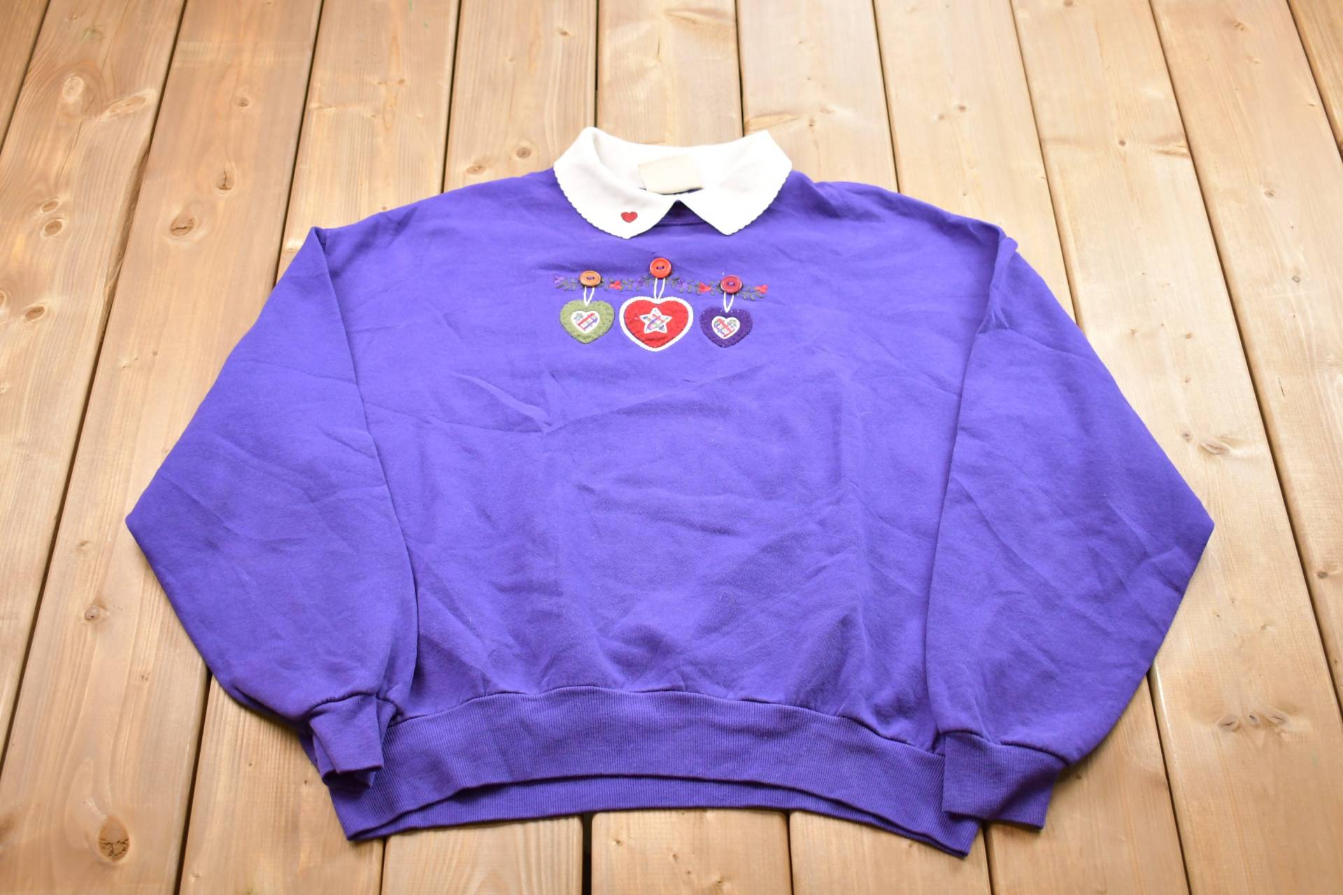 Vintage 1990Er Jahre Cute Art Crewneck/90Er Natur Stickerei Sweatshirt American Streetwear Pullover von Lostboysvintage