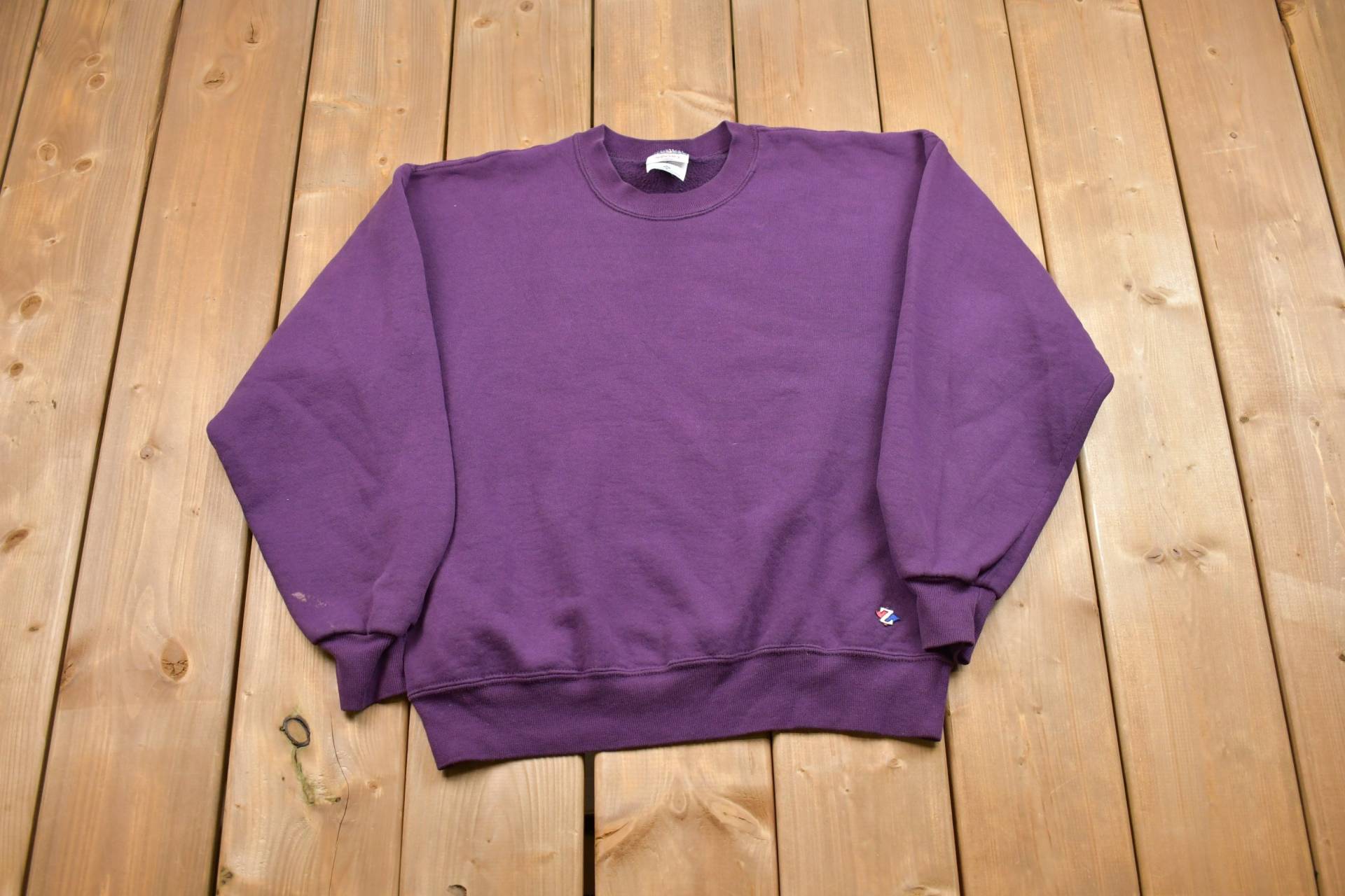 Vintage 90Er Jahre Blank Jerzees Sweatshirt/Rundhalsausschnitt Made in Usa Basics Athleisure Streetwear von Lostboysvintage