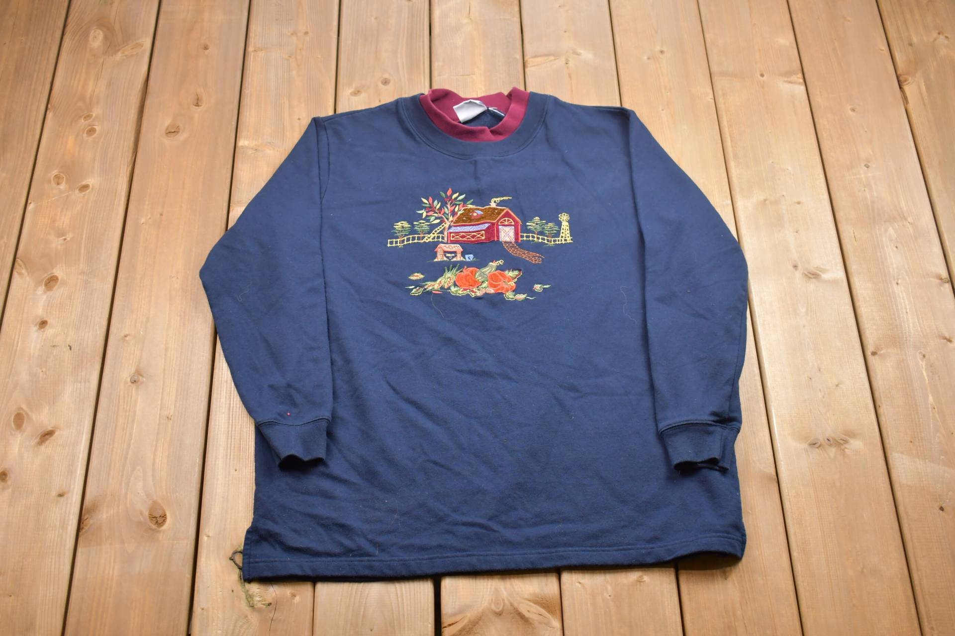 Vintage 90Er Jahre Bobbie Brooks Farm Sweatshirt Mit Rundhalsausschnitt/Made in Usa 90S Crewneck Athleisure Streetwear American von Lostboysvintage