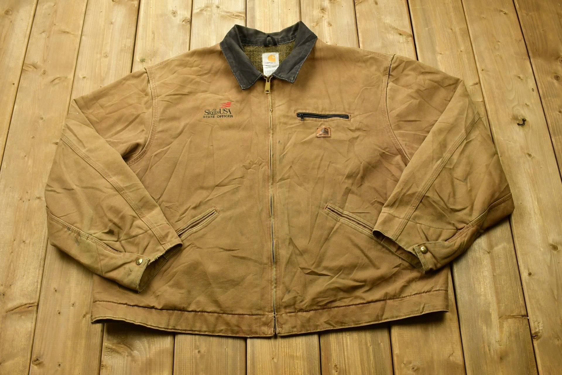 Vintage 90Er Jahre Carhartt Chore Coat/Arbeitskleidung Streetwear Decke Gefütterte Jacke Distressed von Lostboysvintage