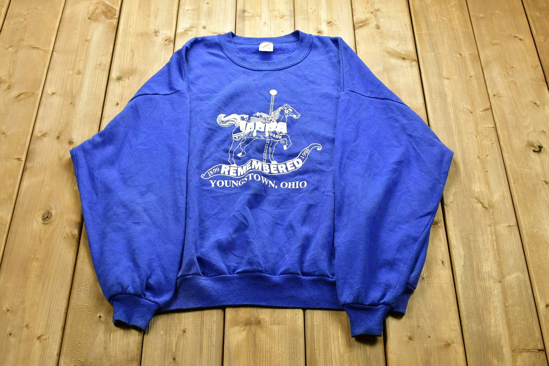 Vintage 1990Er Jahre Gedenk-Crewneck-Sweatshirt/90Er-Crewneck Souvenir Made in Usa Athleisure Streetwear Ohio Tourismus von Lostboysvintage