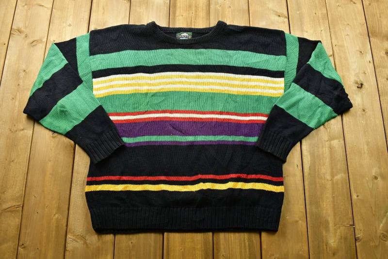 Vintage 90Er Jahre Jantzen Strickpullover/Rundhals Musterpullover Outdoor Handgestrickt Pullover Sweatshirt Made in Canada von Lostboysvintage