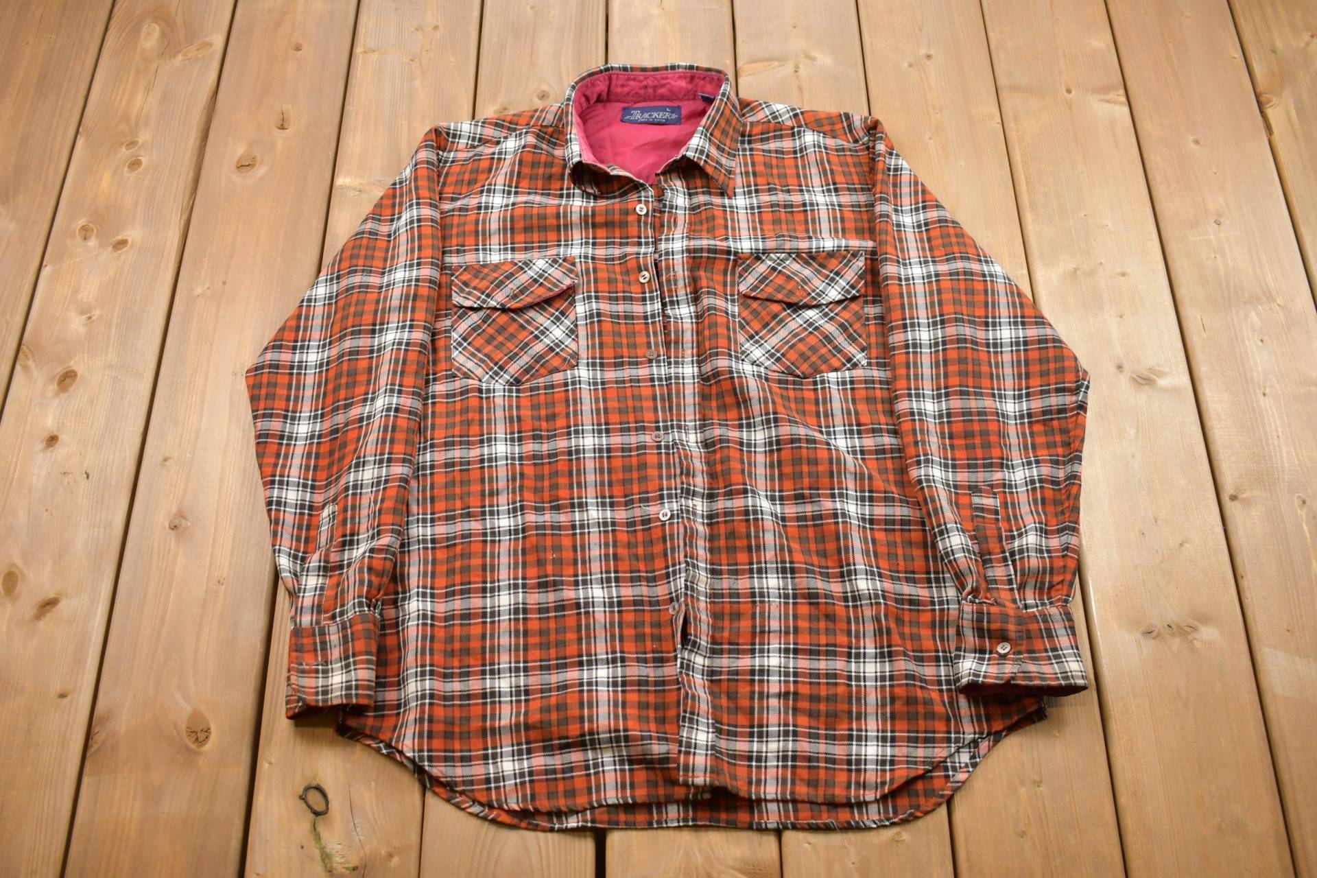 Vintage 90Er Jahre Karo Button Up Shirt/1990S Flanell Casual Wear Arbeitskleidung Muster Vintage 90Er Jahre Karo Button Up Shirt/1990S Flanell Casual Wear Arbeitskleidung Muster von Lostboysvintage