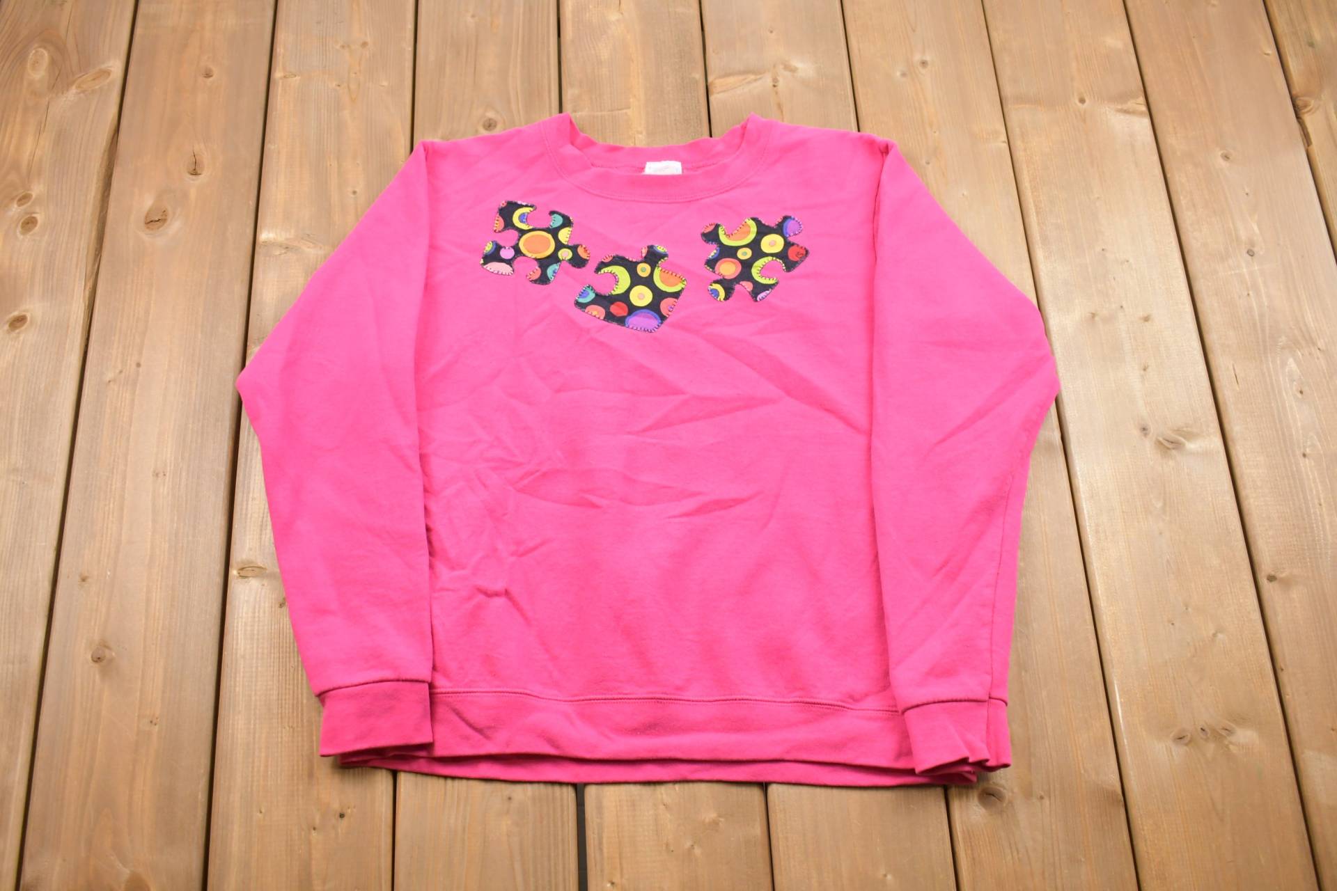 Vintage 1990Er Jahre Süßes Blumenmuster Crewneck Sweatshirt von Lostboysvintage