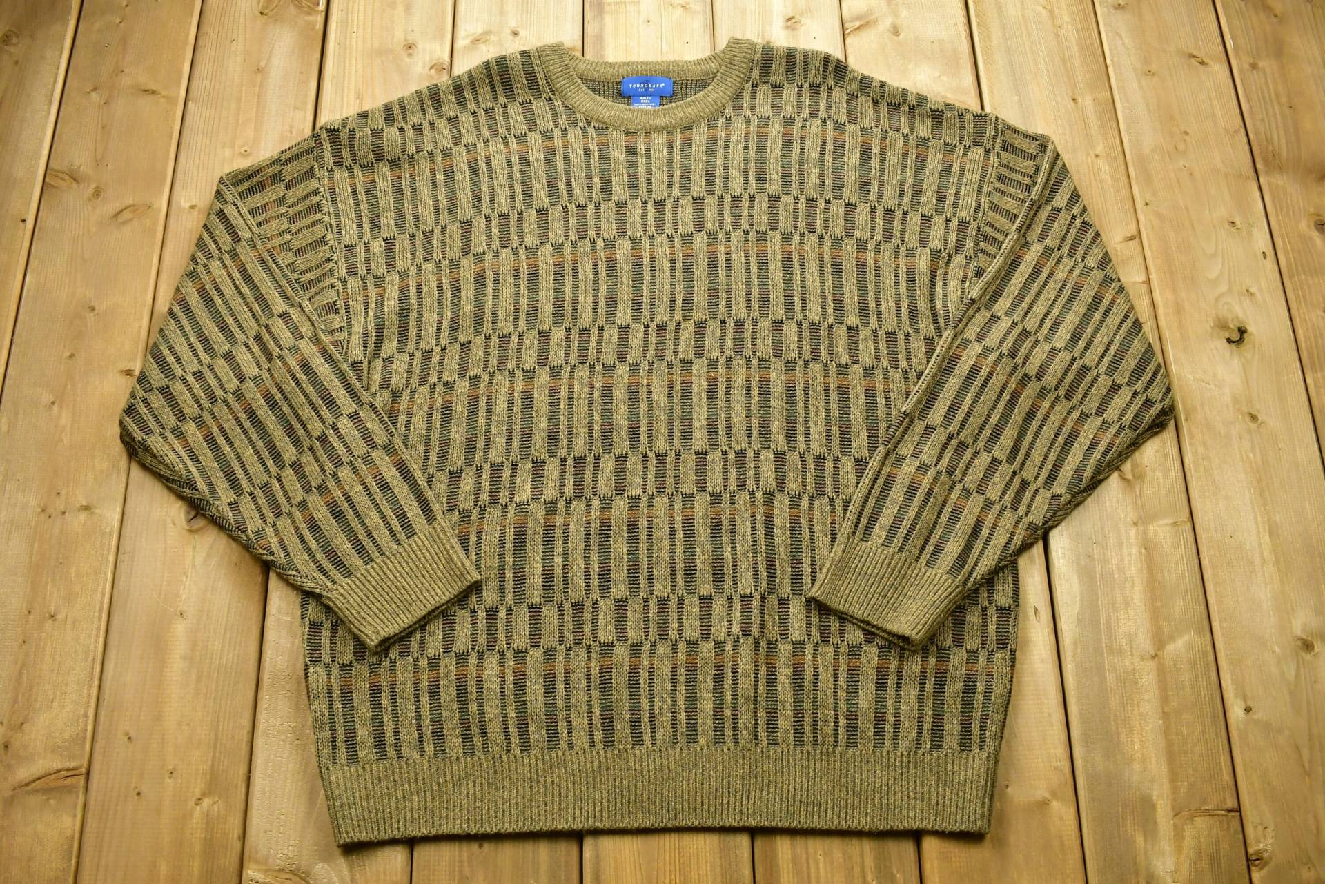 Vintage 90Er Town Craft Strickpullover/Crewneck Musterpullover Outdoor Handgestrickt Pullover Sweatshirt von Lostboysvintage