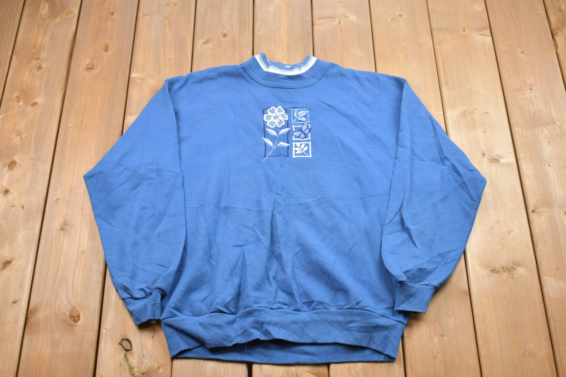 Vintage 90Er Jahre Whim Flower Sweatshirt Rundhalsausschnitt/Made in Usa Athleisure American Streetwear von Lostboysvintage