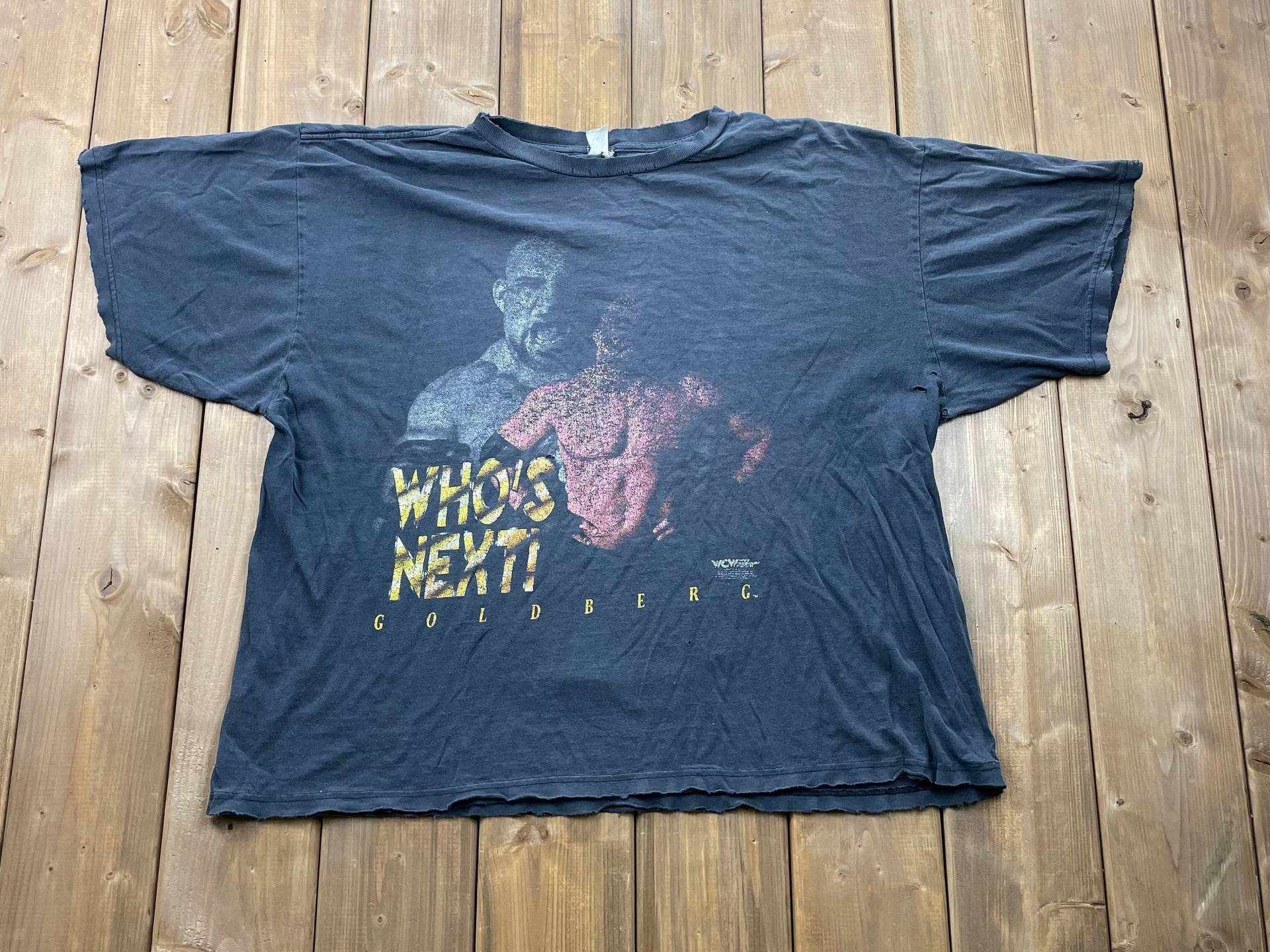 Vintage 90Er Wcw Goldberg Wrestling T-Shirt/Grafik Abgenutzt Ausgeblichenes Shirt 80S 90S Streetwear Fashion Wwe von Lostboysvintage