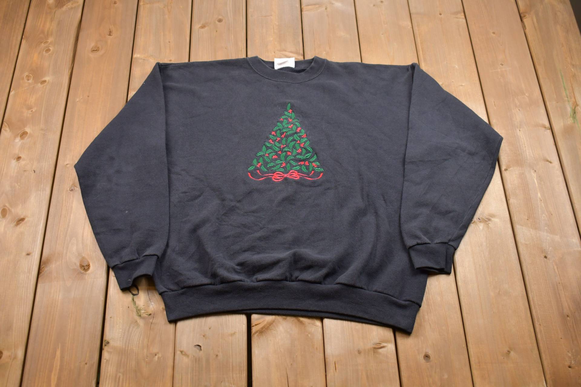 Vintage 90S Endless Designs Weihnachtsbaum Sweatshirt/Made in Usa Crewneck Athleisure Streetwear Festliche Kleidung von Lostboysvintage