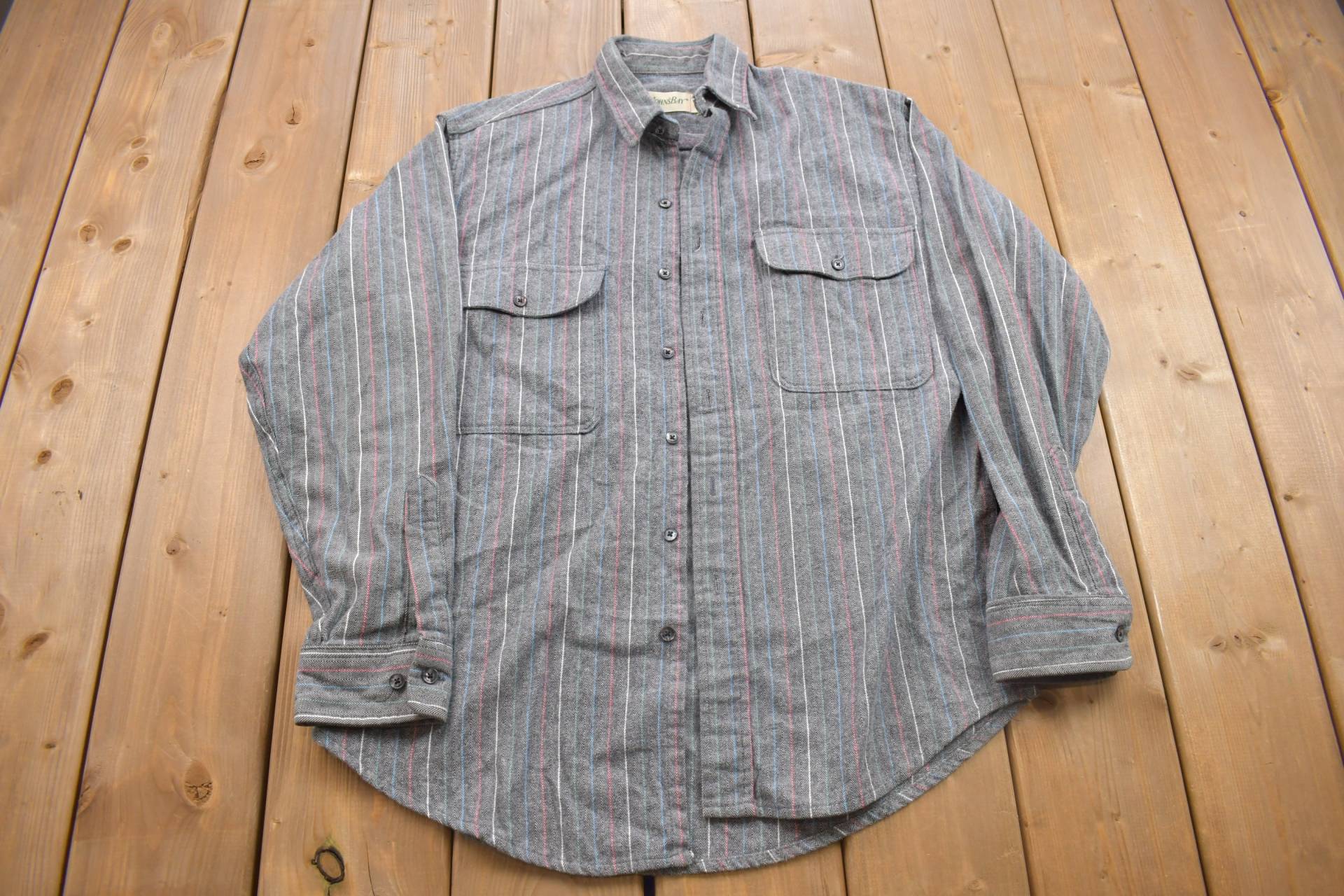 Vintage 90S St. John Bay Hemd Durchgeknöpft/Made in Usa 1990S Button Up Flanell Basic von Lostboysvintage