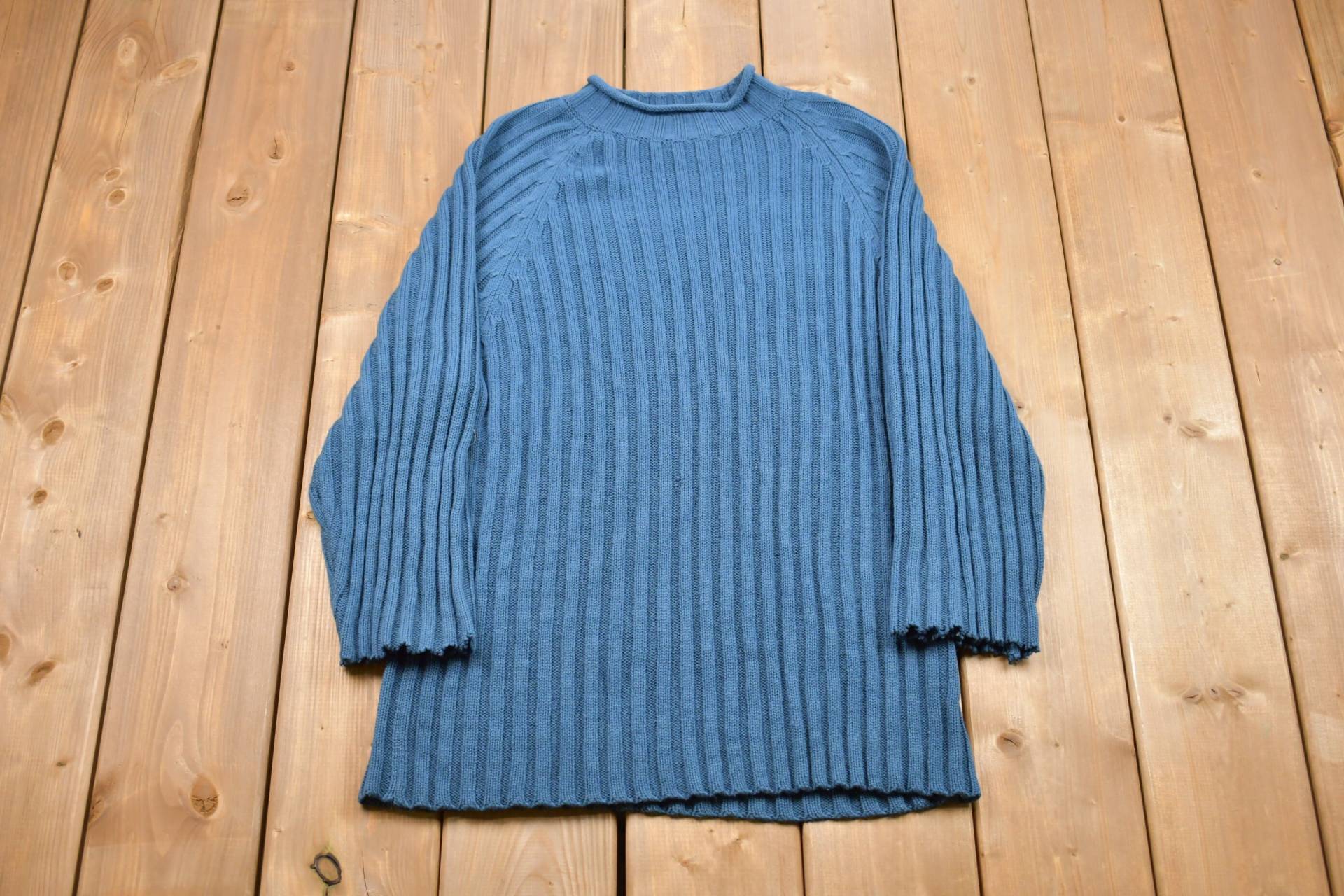 Vintage Lauren Brooke Strickpullover/90Er Jahre Rundhals Musterpullover Frauen Outdoor Pullover von Lostboysvintage