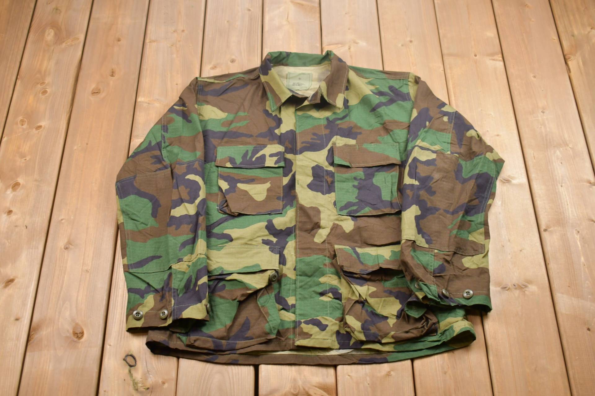 Vintage Militär Jacke Mit Knöpfen/Us Army Green Streetwear Fashion Jacket von Lostboysvintage