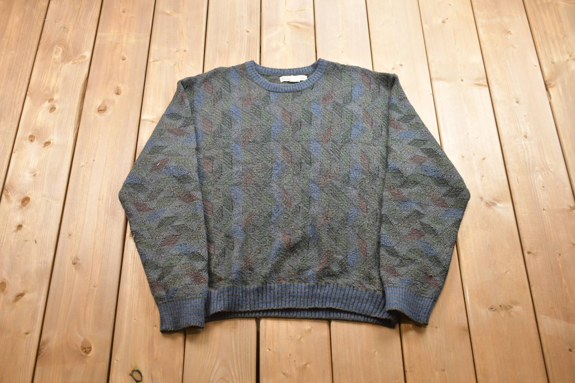 Vintage Munsingwear Strickpullover/90Er Jahre Rundhals Muster Pullover Outdoor Sweatshirt Vintage Munsingwear Strickpullover/90Er Jahre Rundhals Muster Pullover Outdoor Sweatshirt von Lostboysvintage